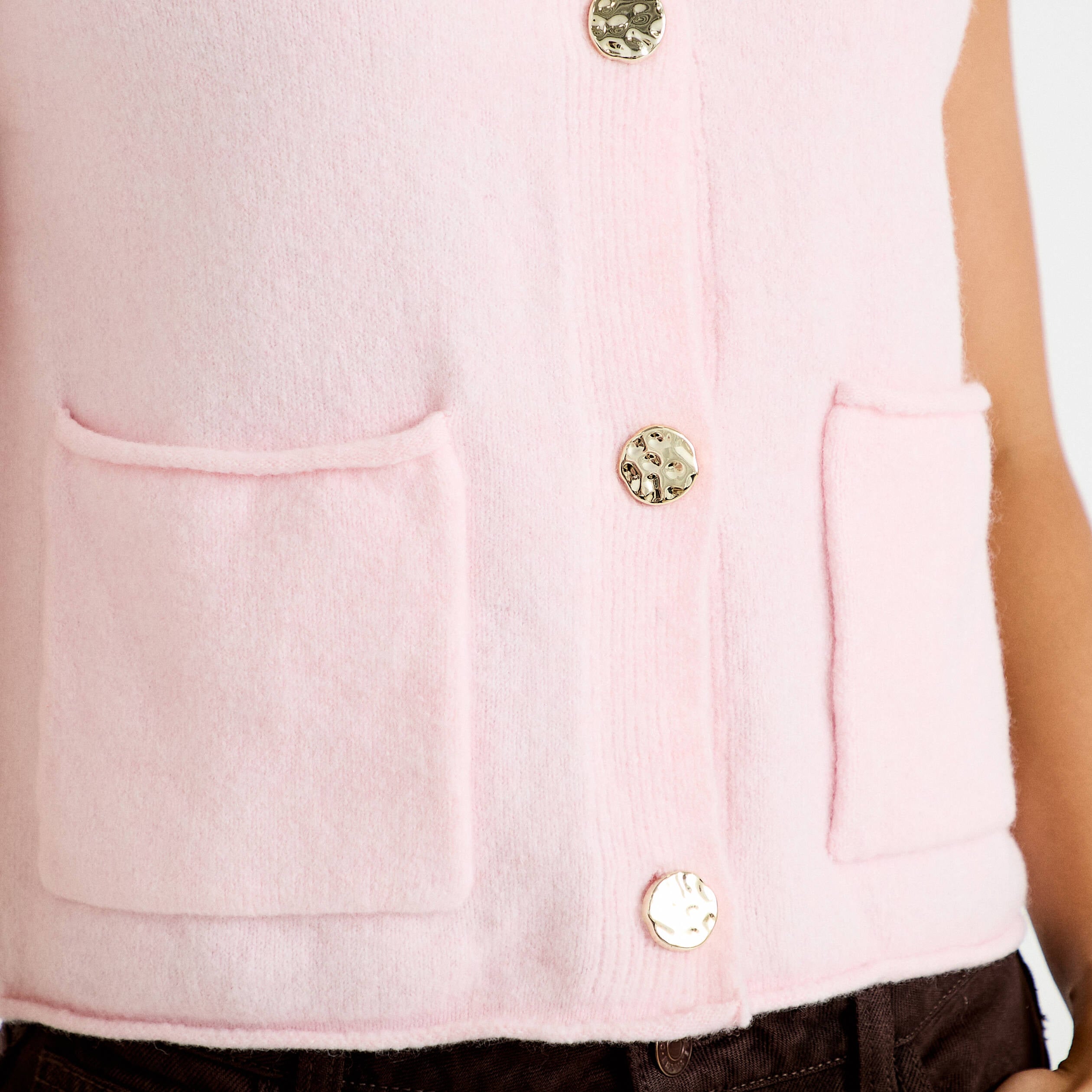 Gilet sans manches rose clair femme