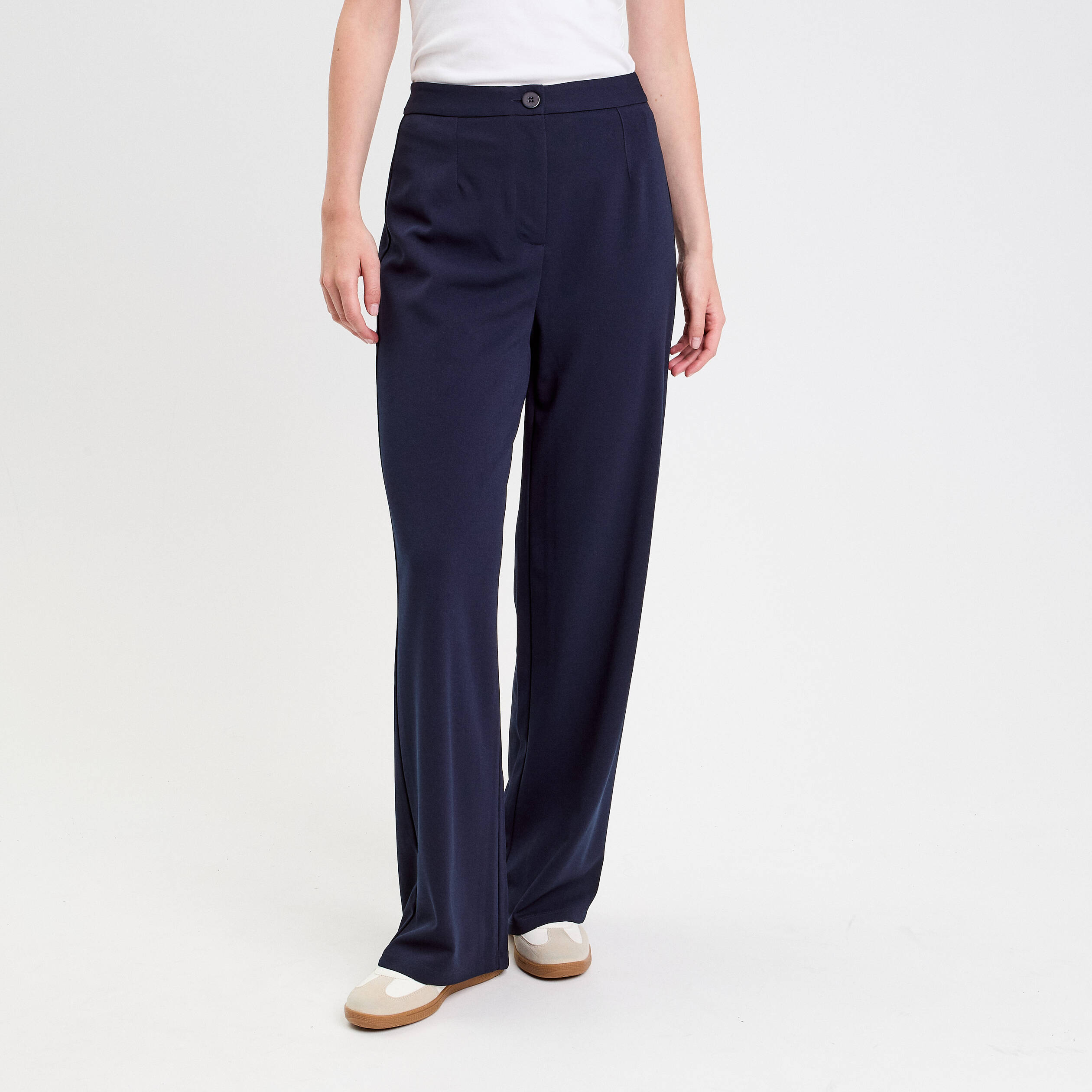 pantalon large bleu marine femme Pantalon large bleu marine femme
