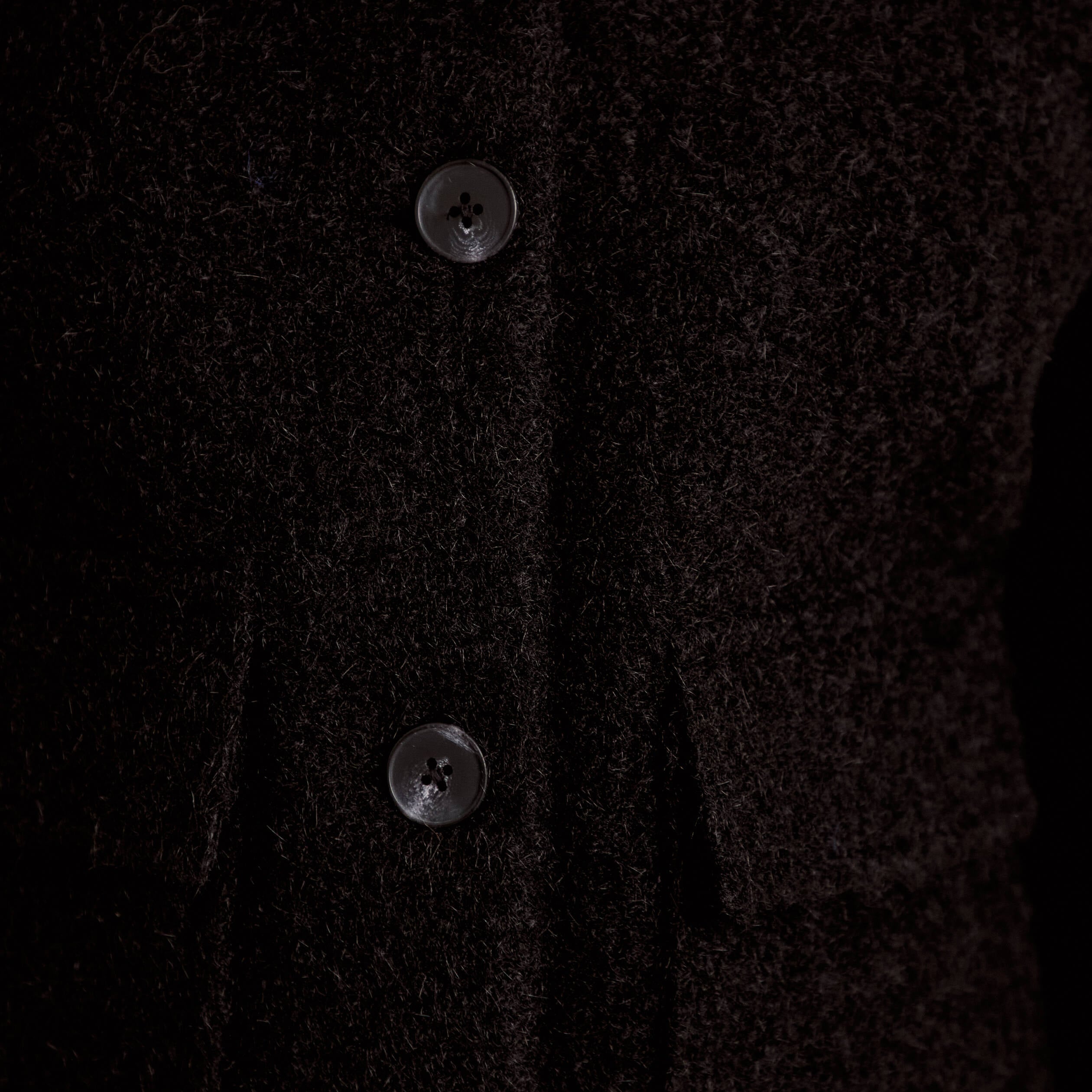 Veste droite bouclette col montant noir femme