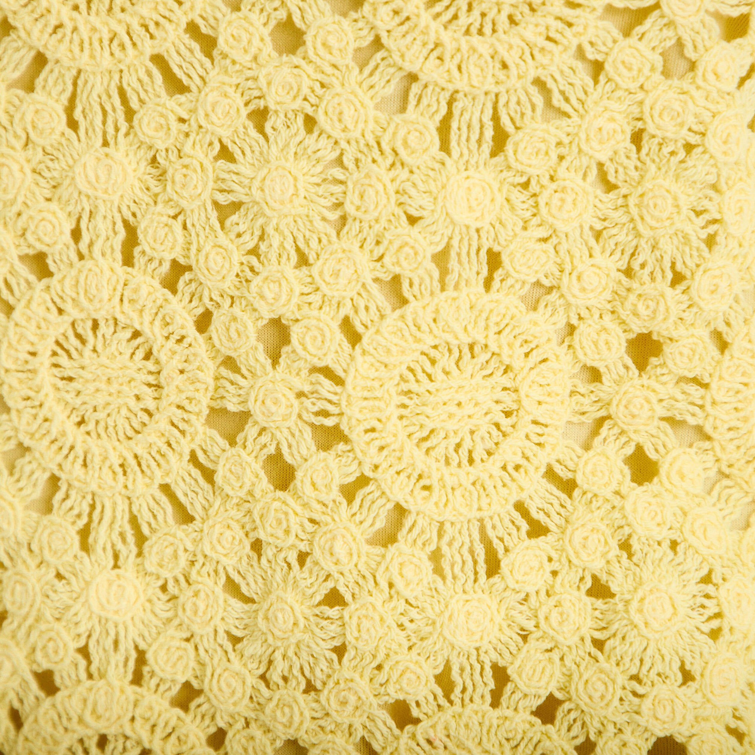 D&eacute;bardeur effet crochet jaune clair femme