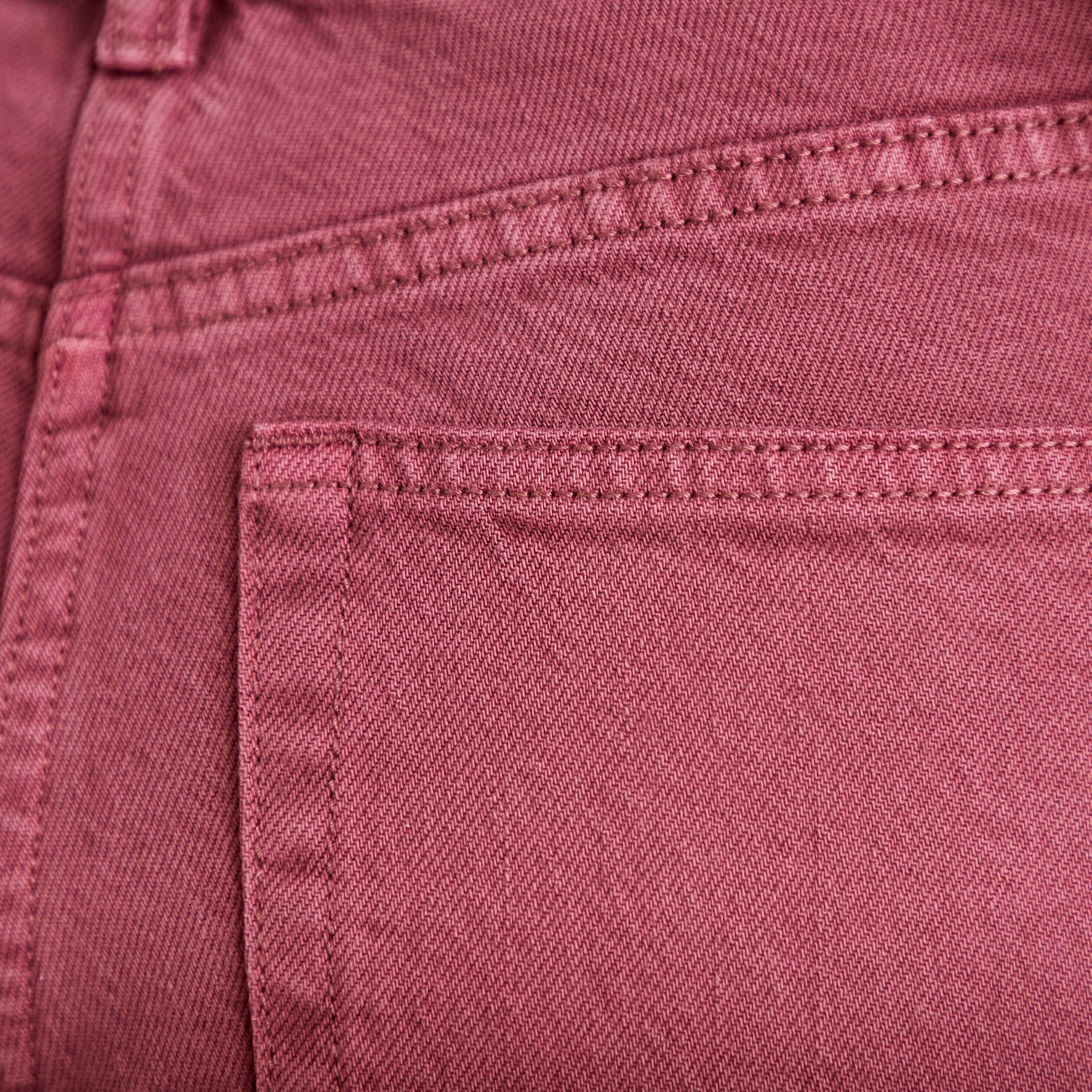 Jean wide leg taille haute vieux rose femme