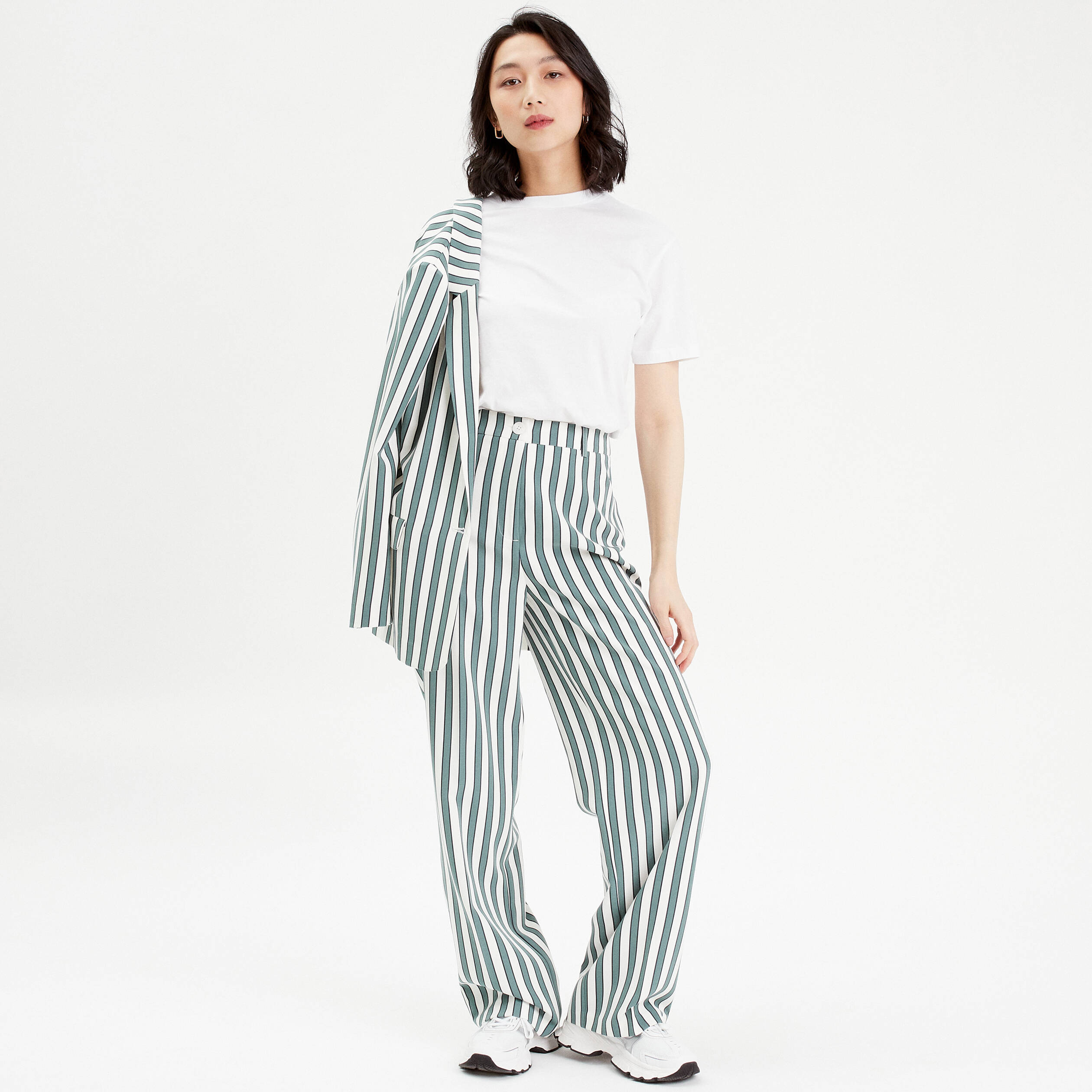 pantalon large tailleur blanc femme Pantalon large tailleur blanc femme