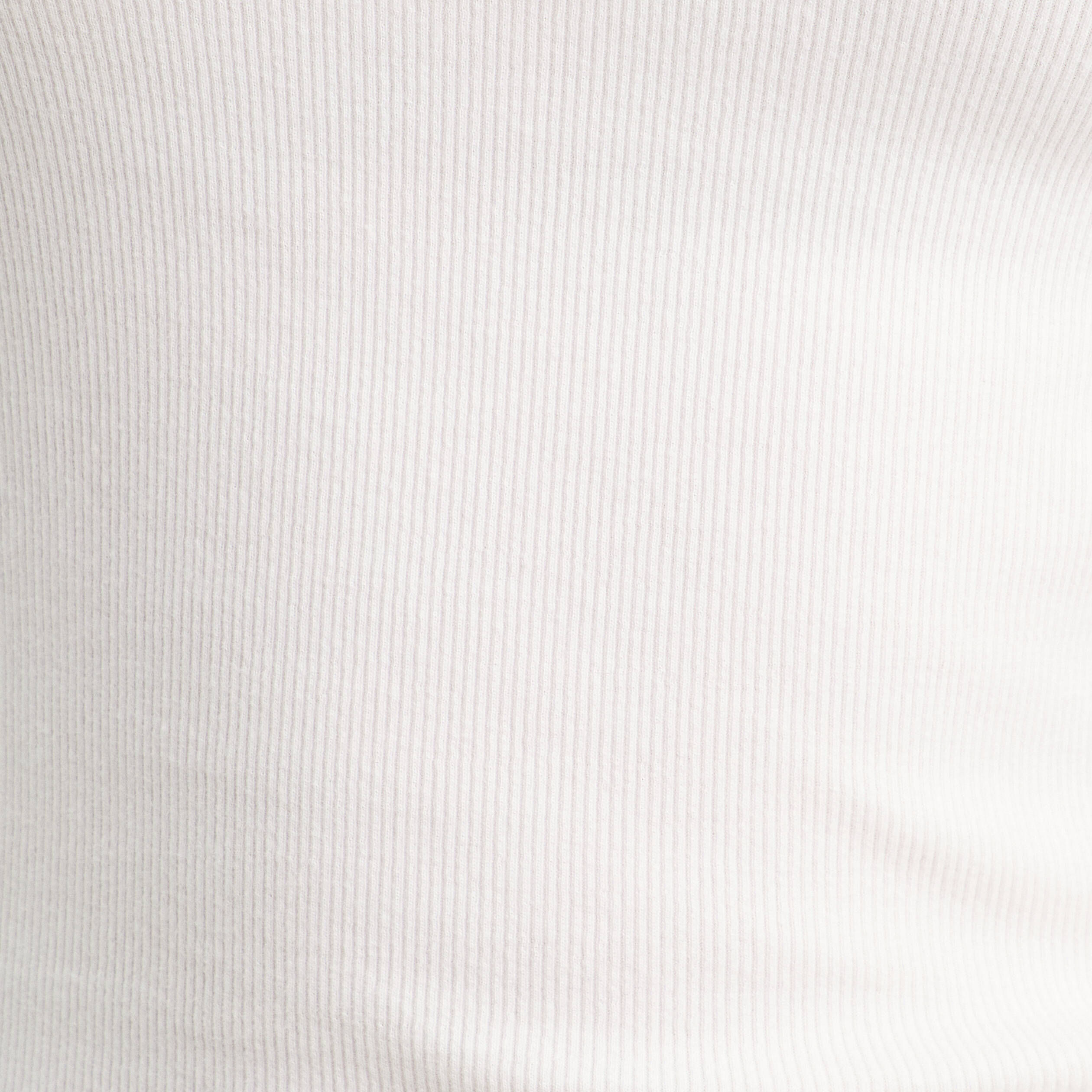 T-shirt manches longues côtelé ecru femme