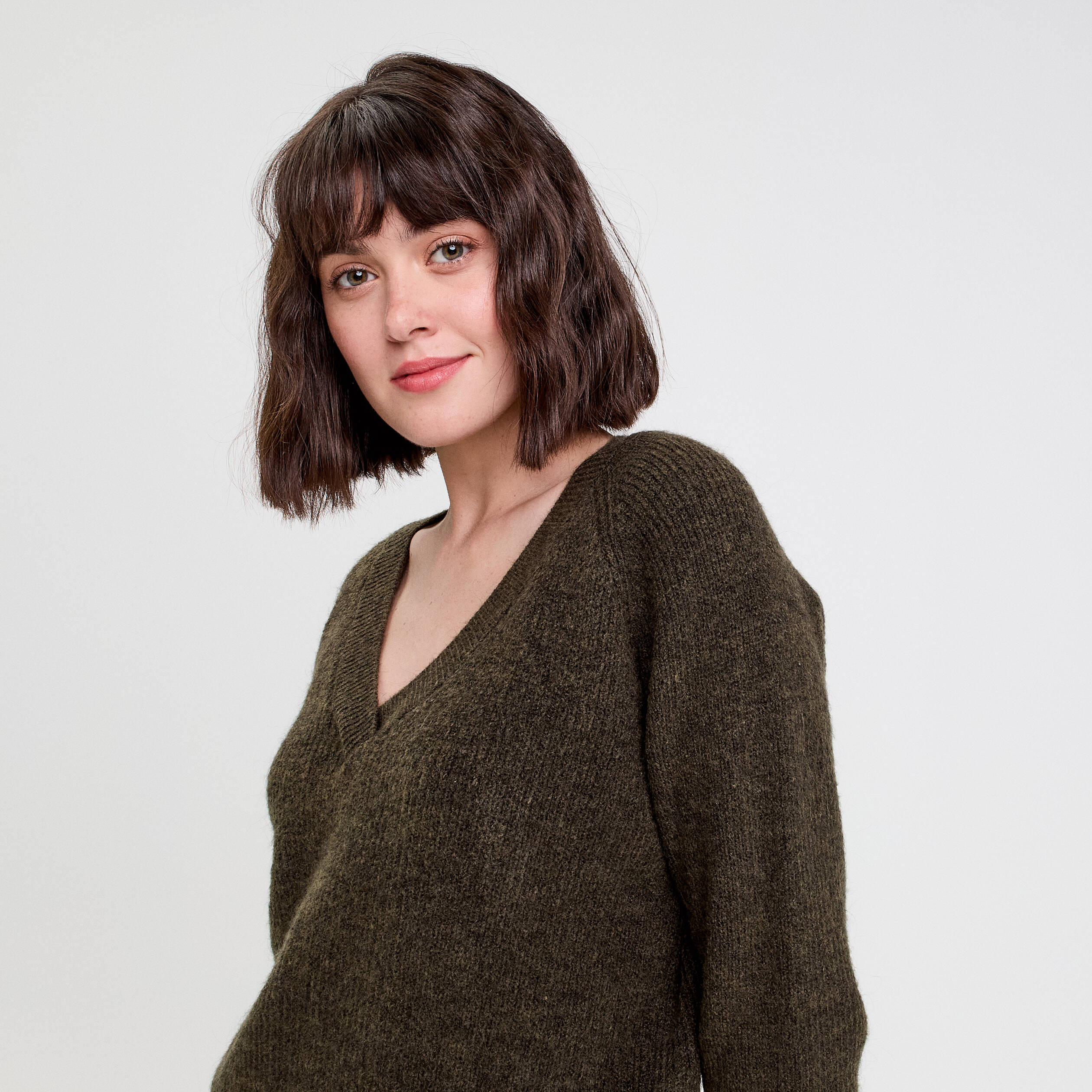 Sweater Pull Femme Kaki Sweater Pull Femme Vert Sapin Riu Oversize