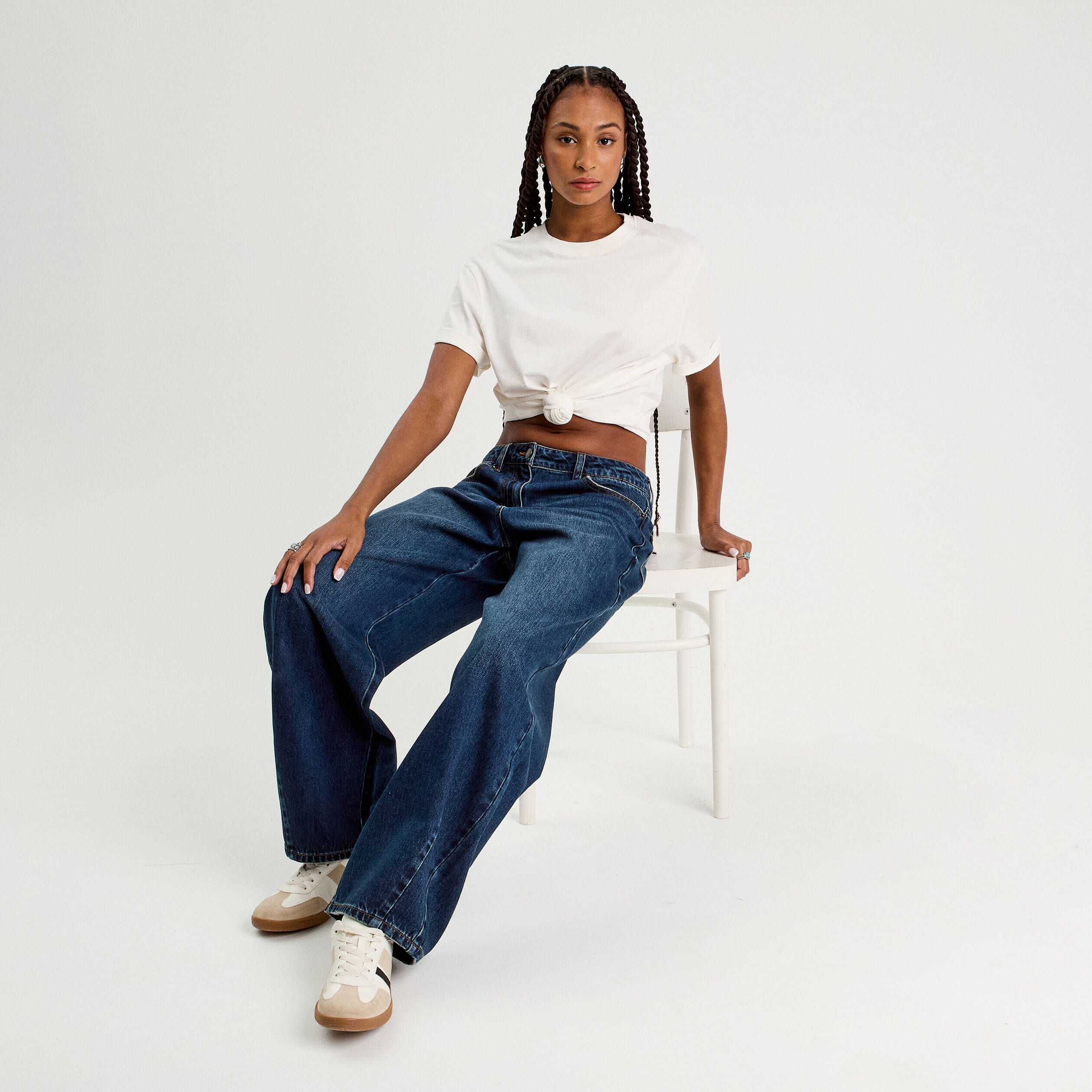jeans baggy taille haute denim stone femme Jeans baggy taille haute denim stone femme