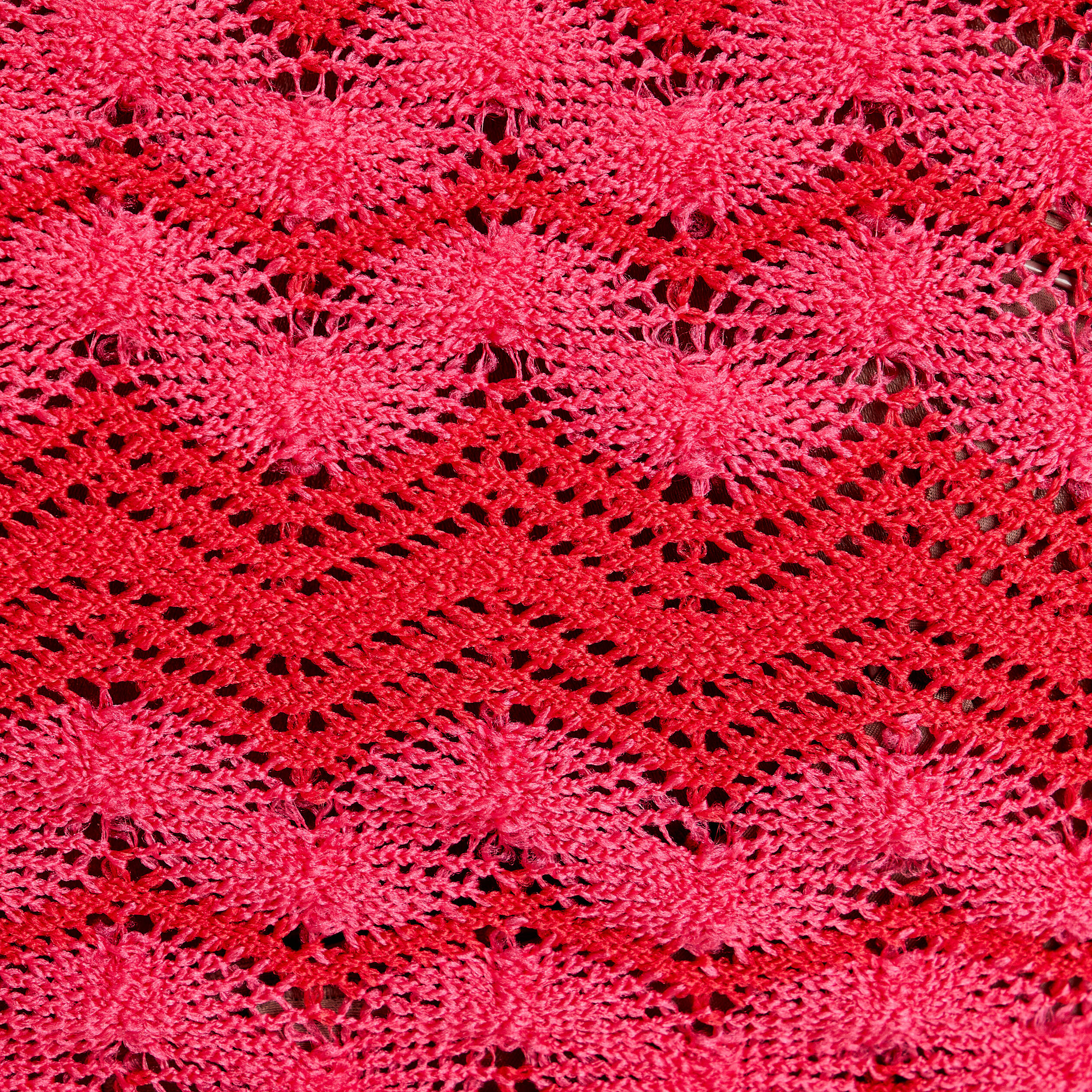 gilet cropped crochet rose fushia femme Gilet cropped crochet rose fushia femme