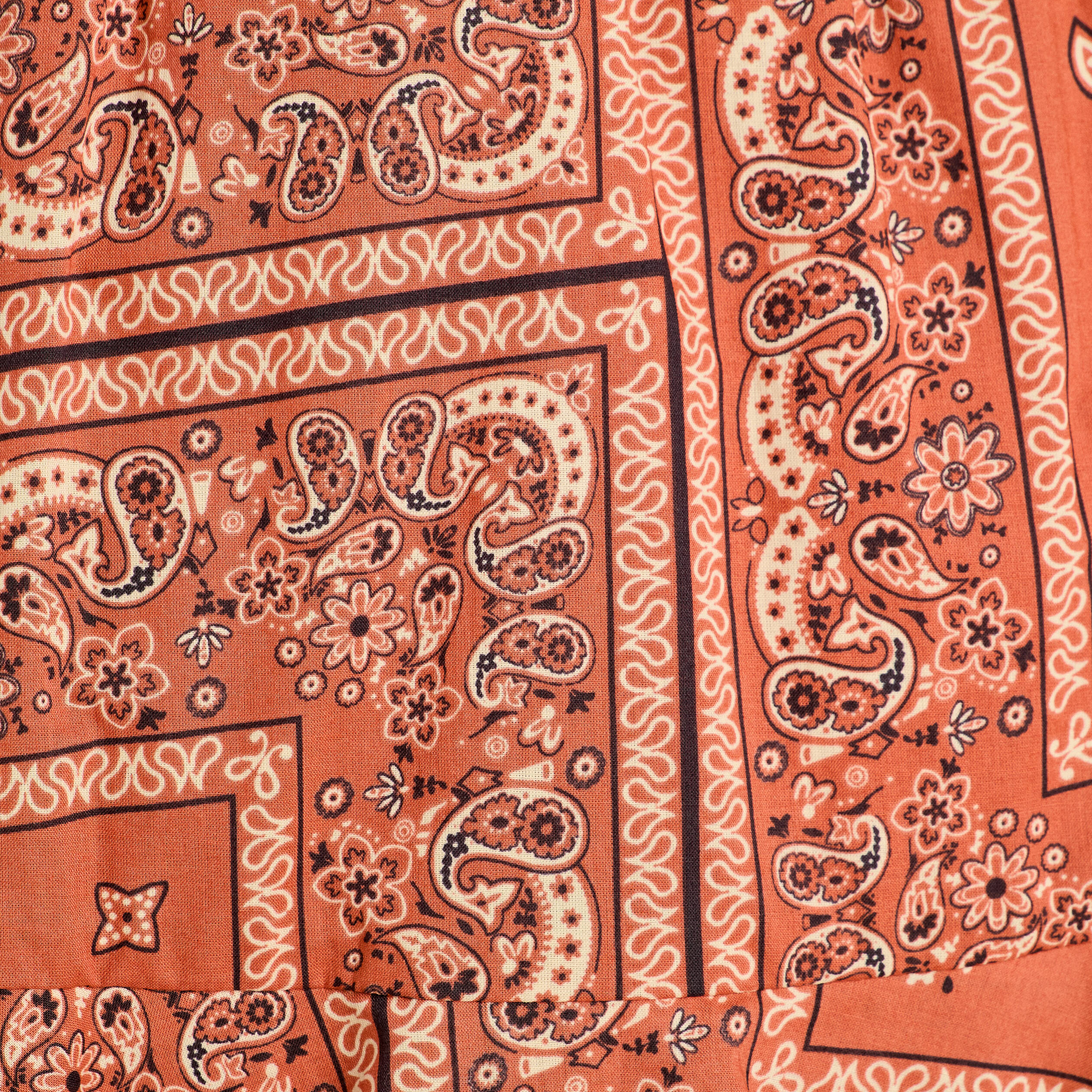 Jupe évasée volants terracotta femme