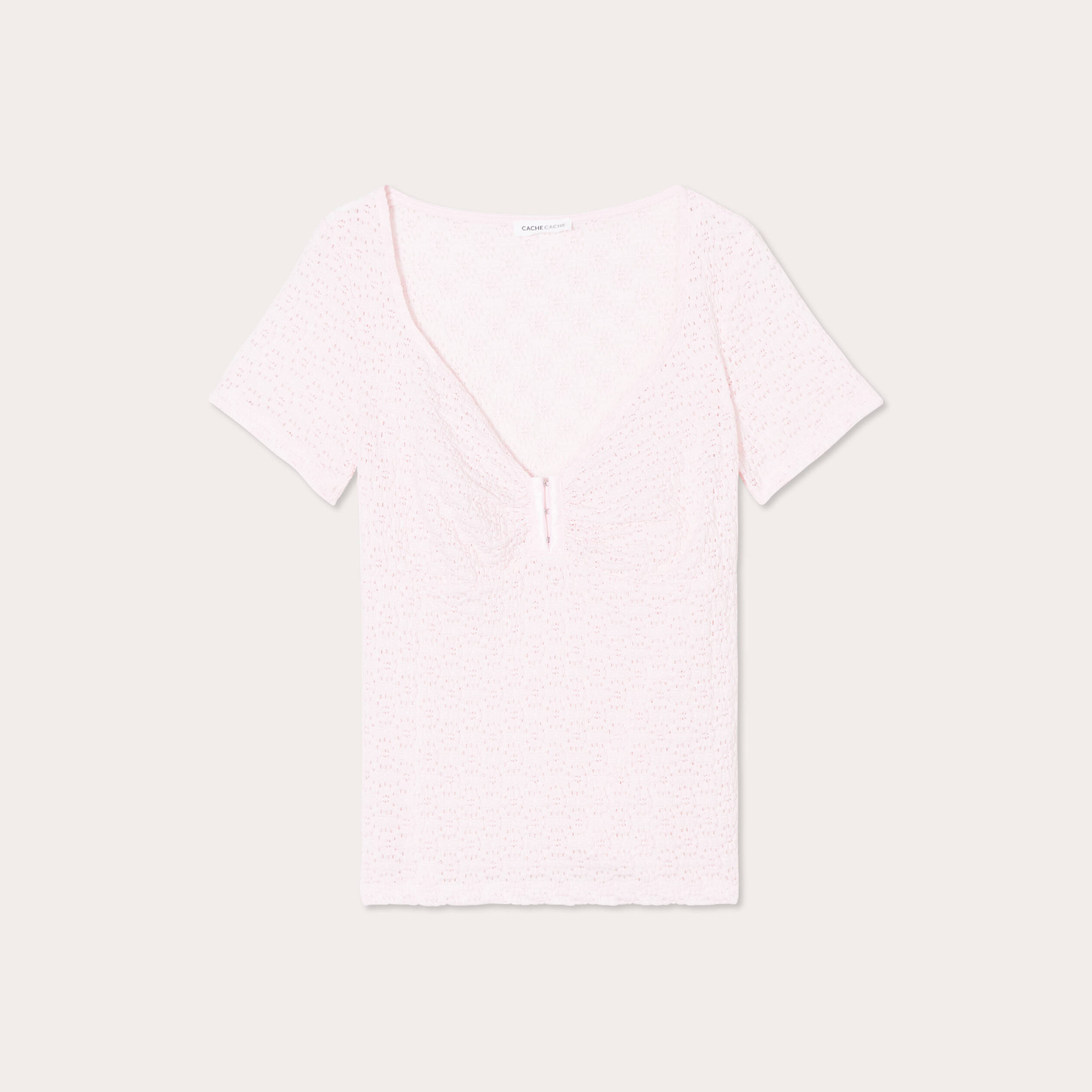 T-shirt manches courtes rose femme