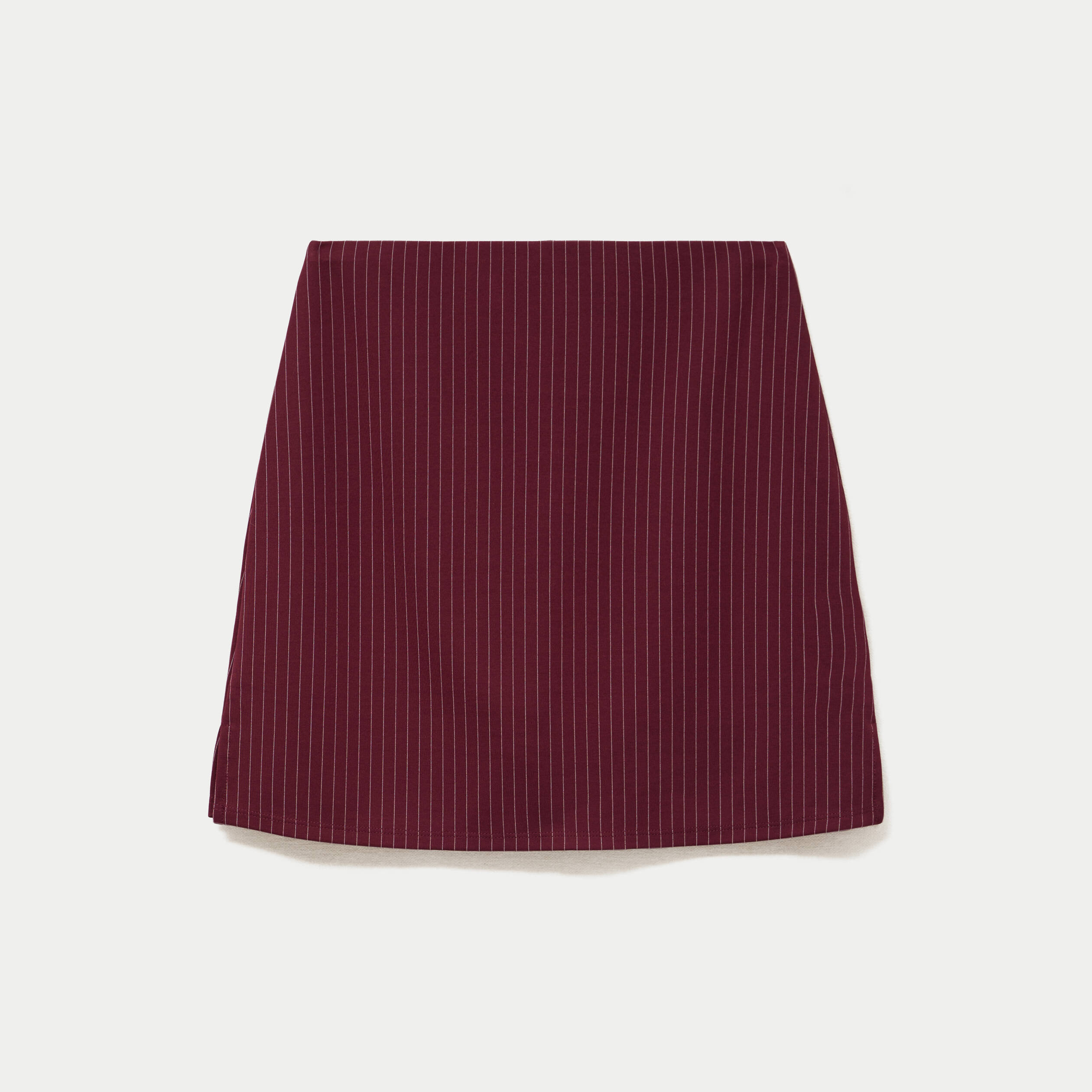 Jupe-short droite en maille rouge femme