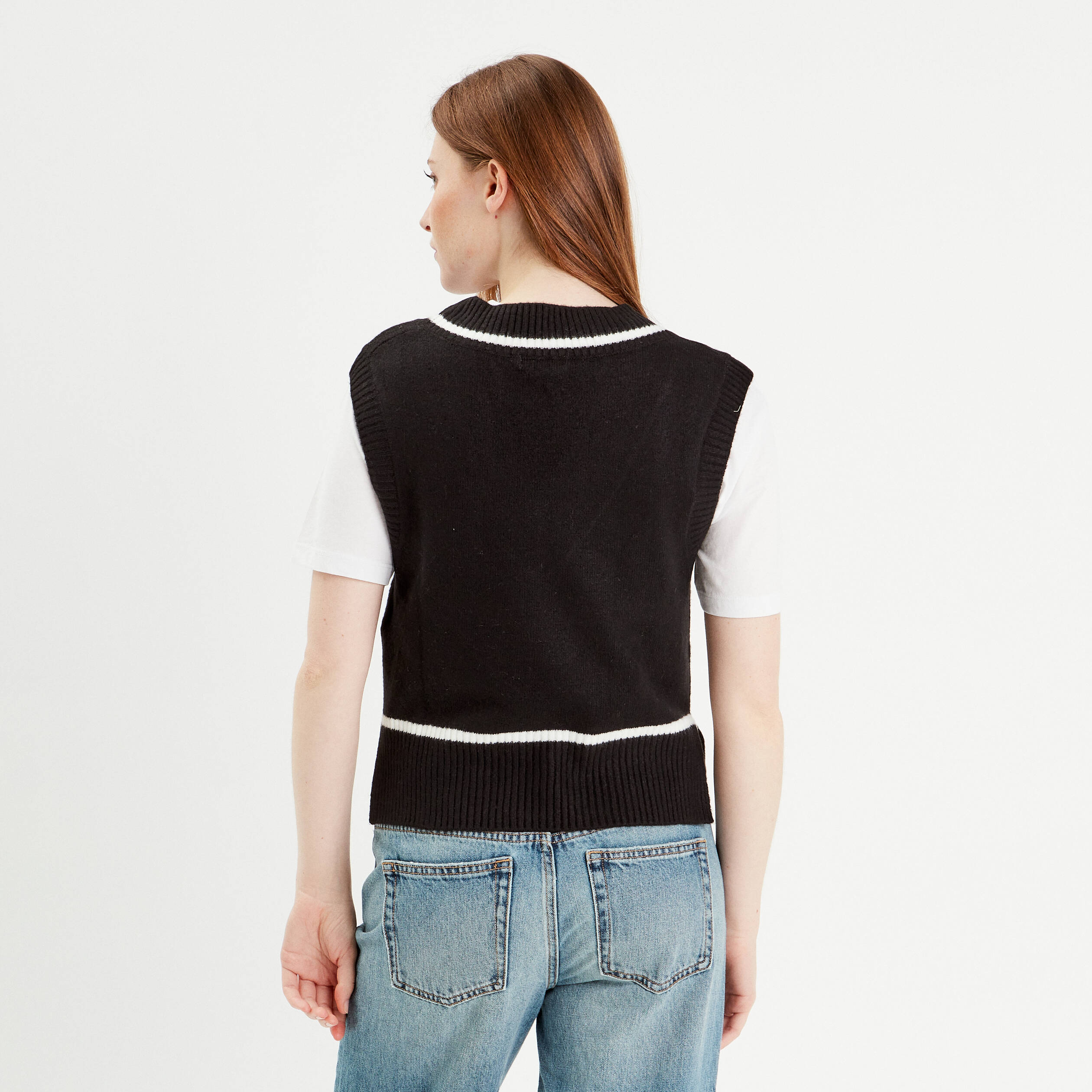 Pull sans manches noir femme Vibs