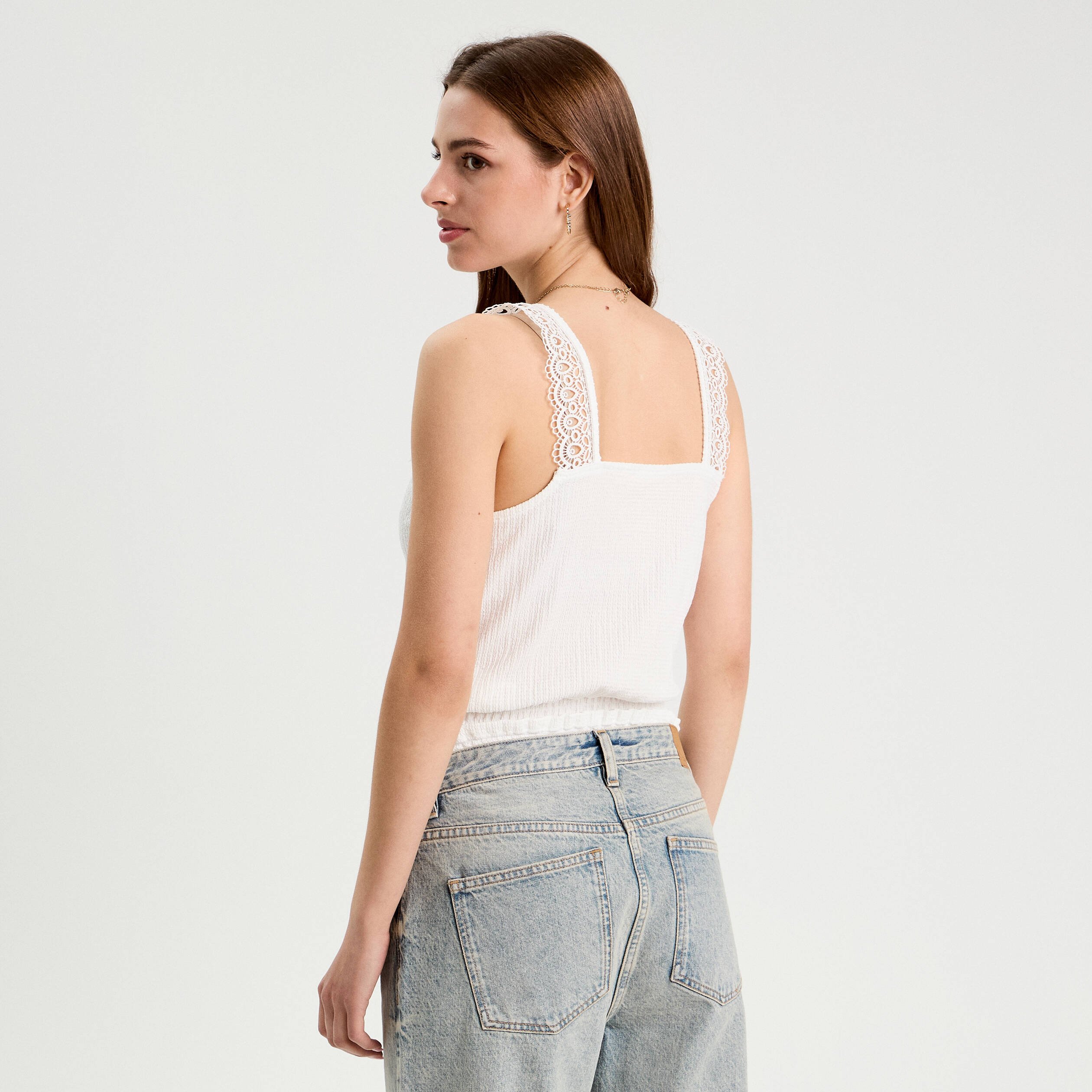 debardeur sans manches ecru femme Débardeur sans manches ecru femme