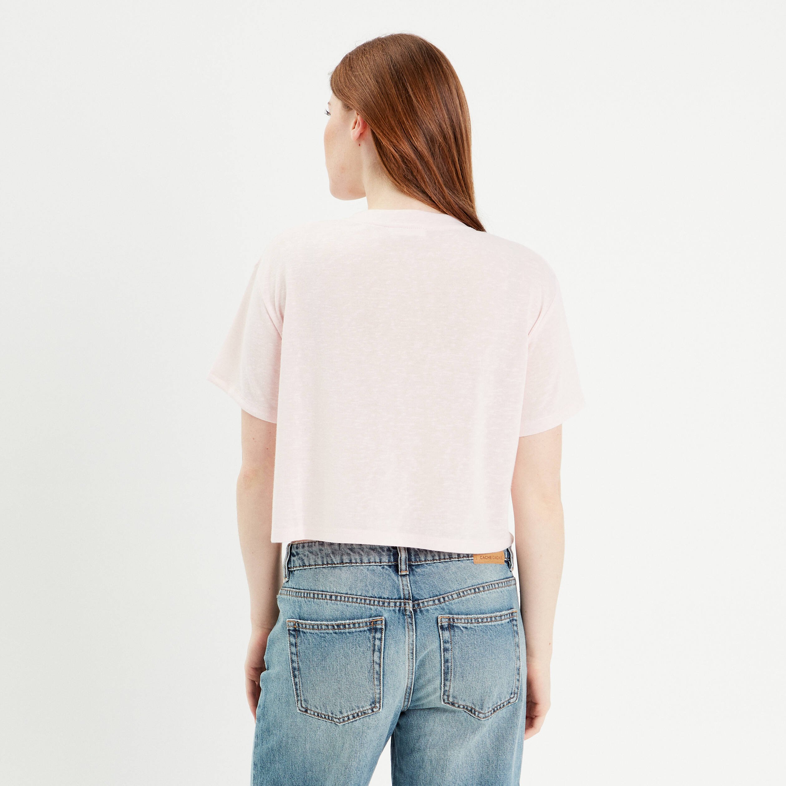 t shirt manches courtes rose femme T-shirt manches courtes rose femme