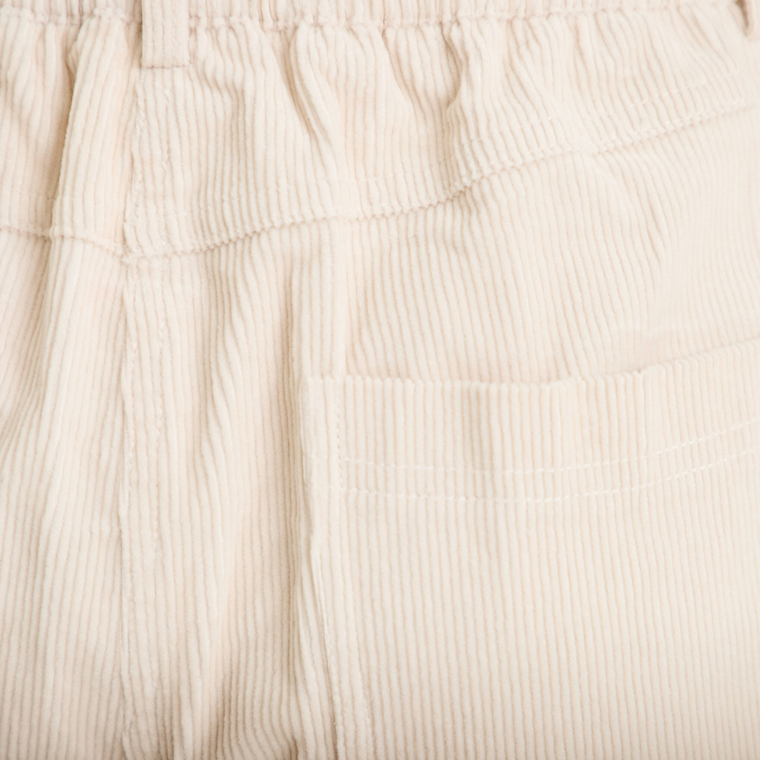 Pantalon barrel ceinture amovible ecru femme