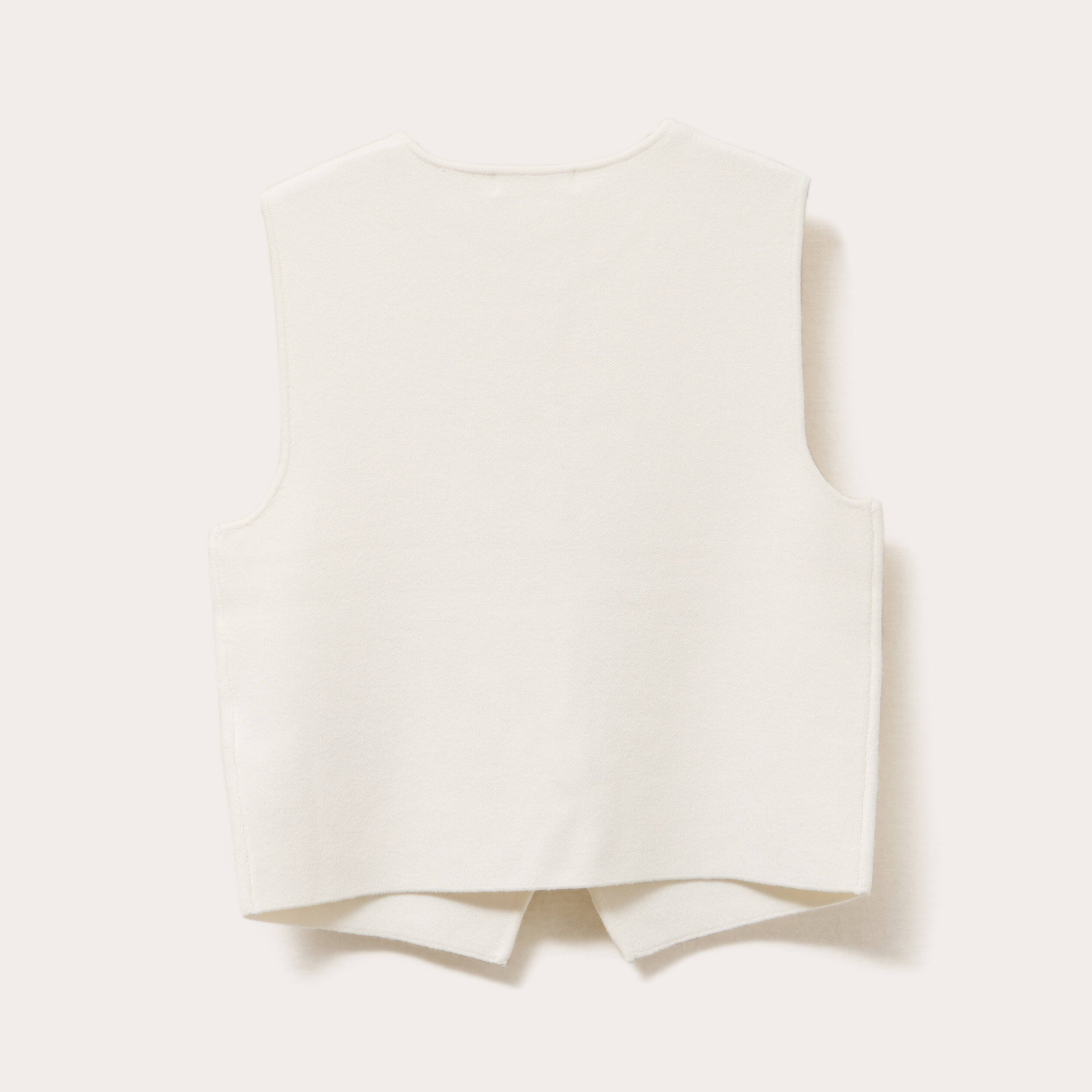 gilet sans manches cropped ecru femme Gilet sans manches cropped ecru femme