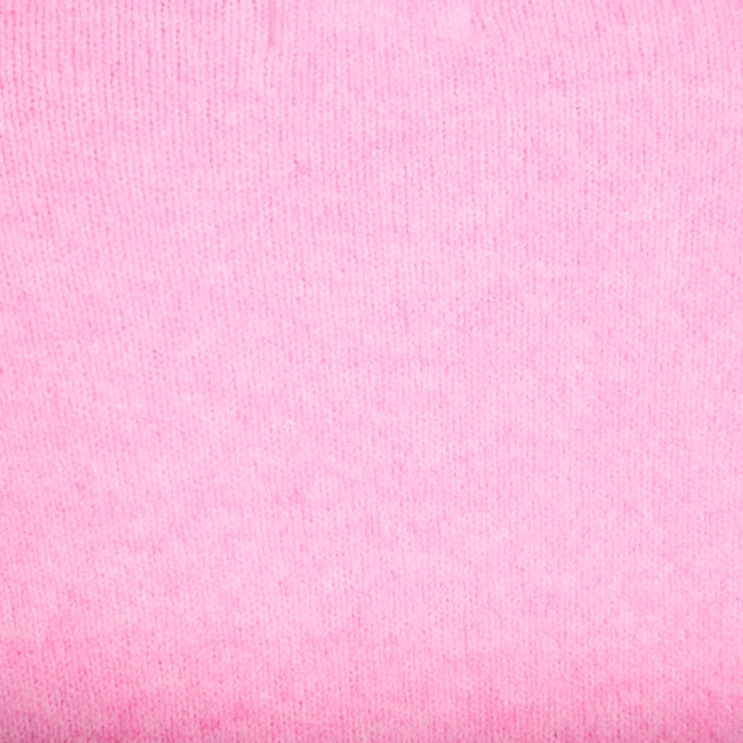 Pull col rond rose femme