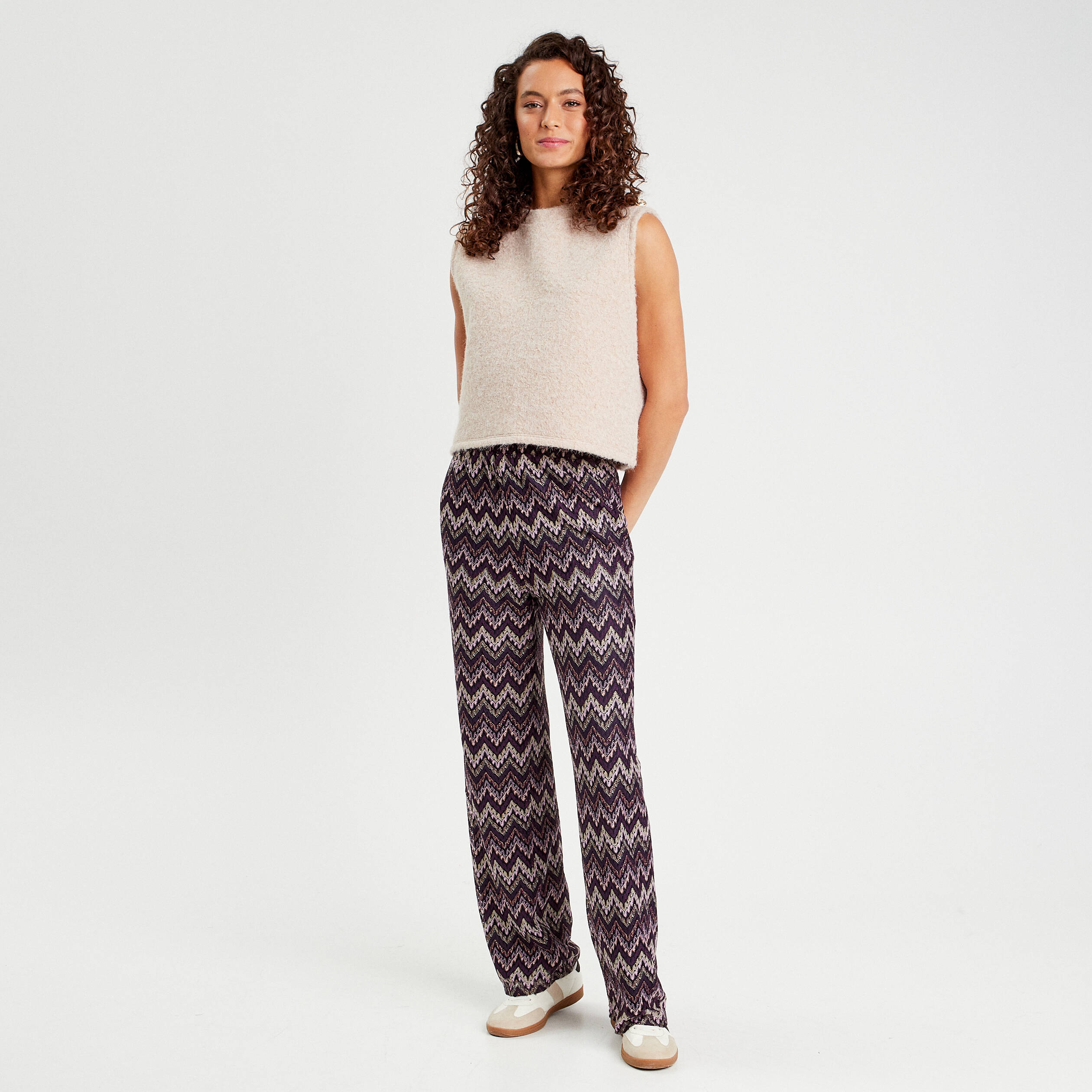 pull sans manches sable femme Pull sans manches sable femme