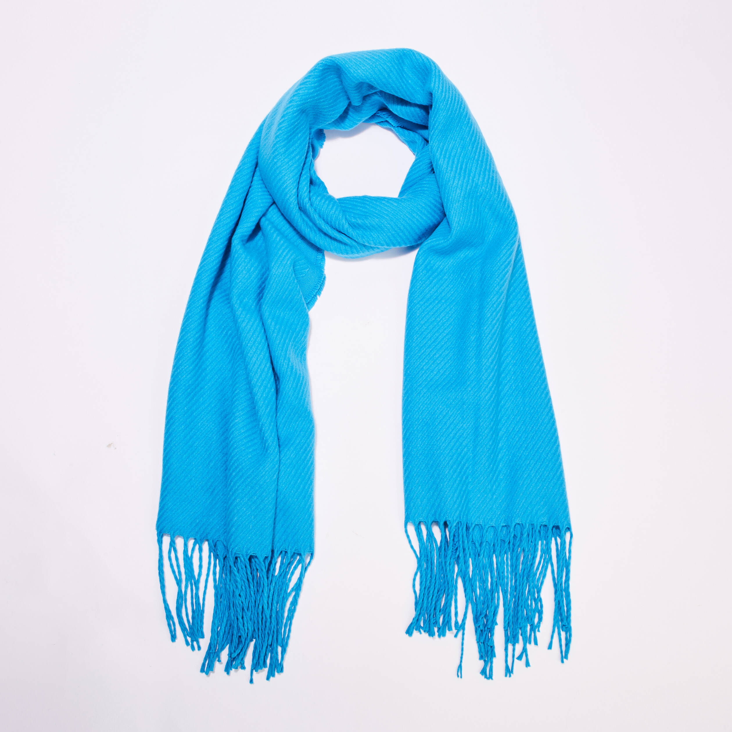 echarpe a franges bleu femme Écharpe à franges bleu femme