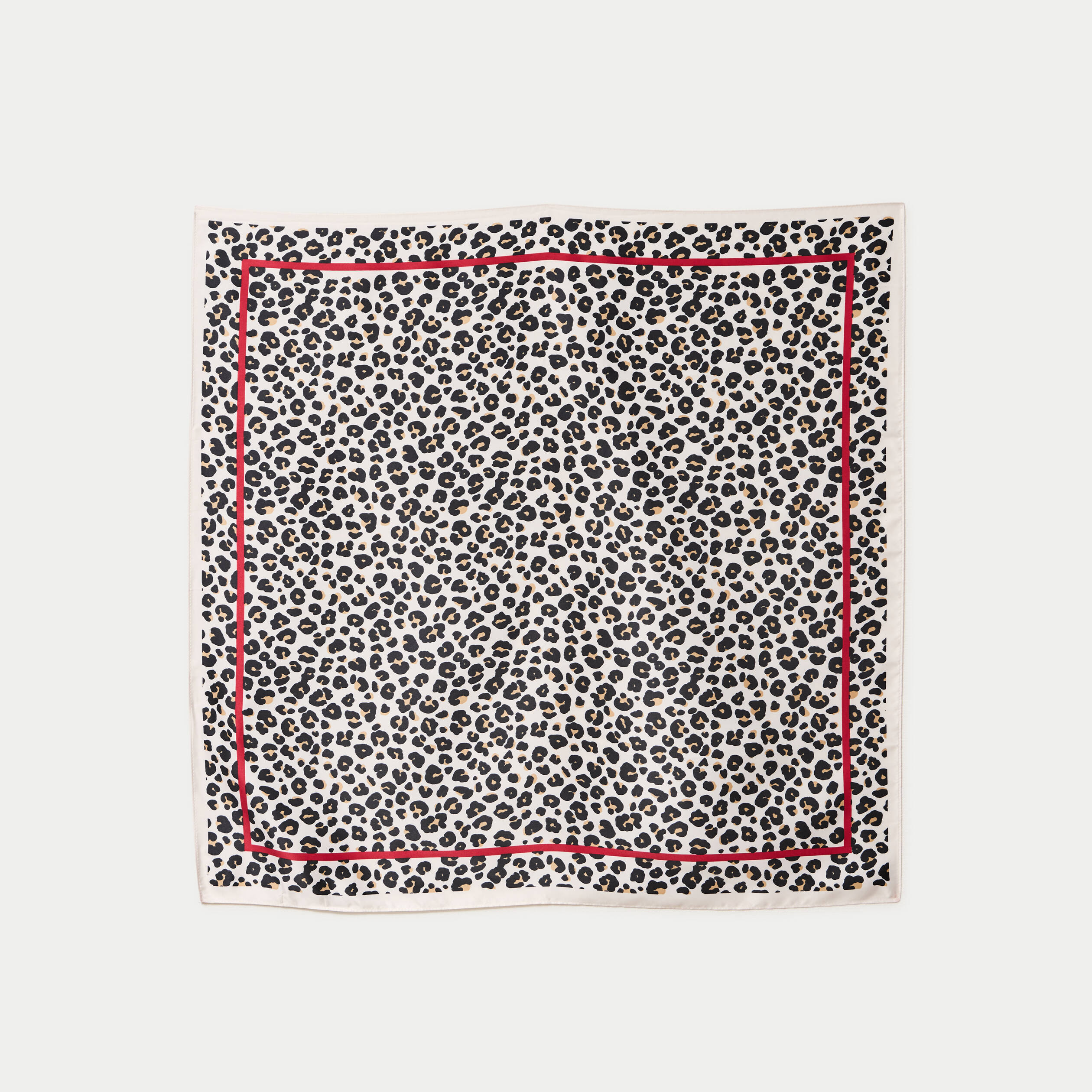 Foulard carr&eacute; satin ecru femme