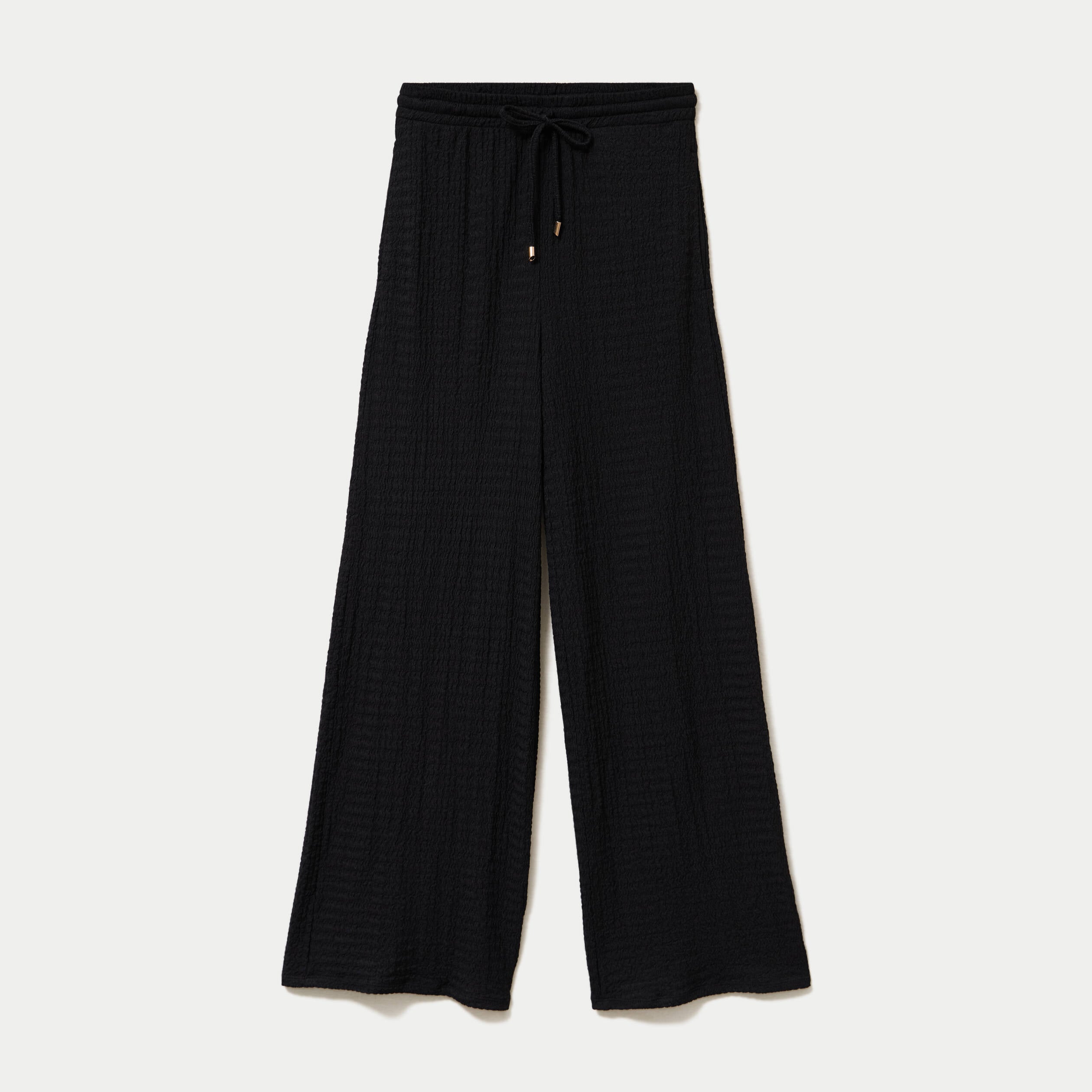Pantalon large taille standard noir femme