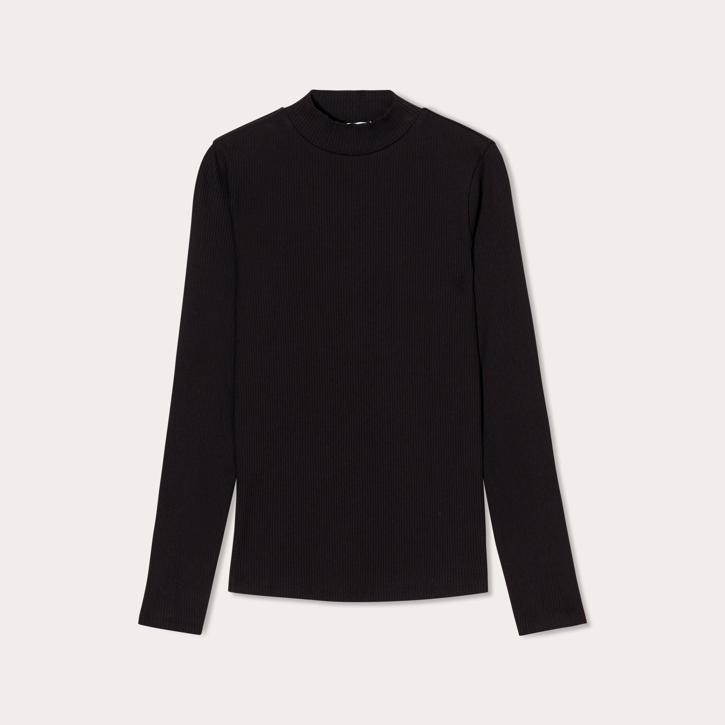 t shirt manches longues cotele noir femme T-shirt manches longues côtelé noir femme