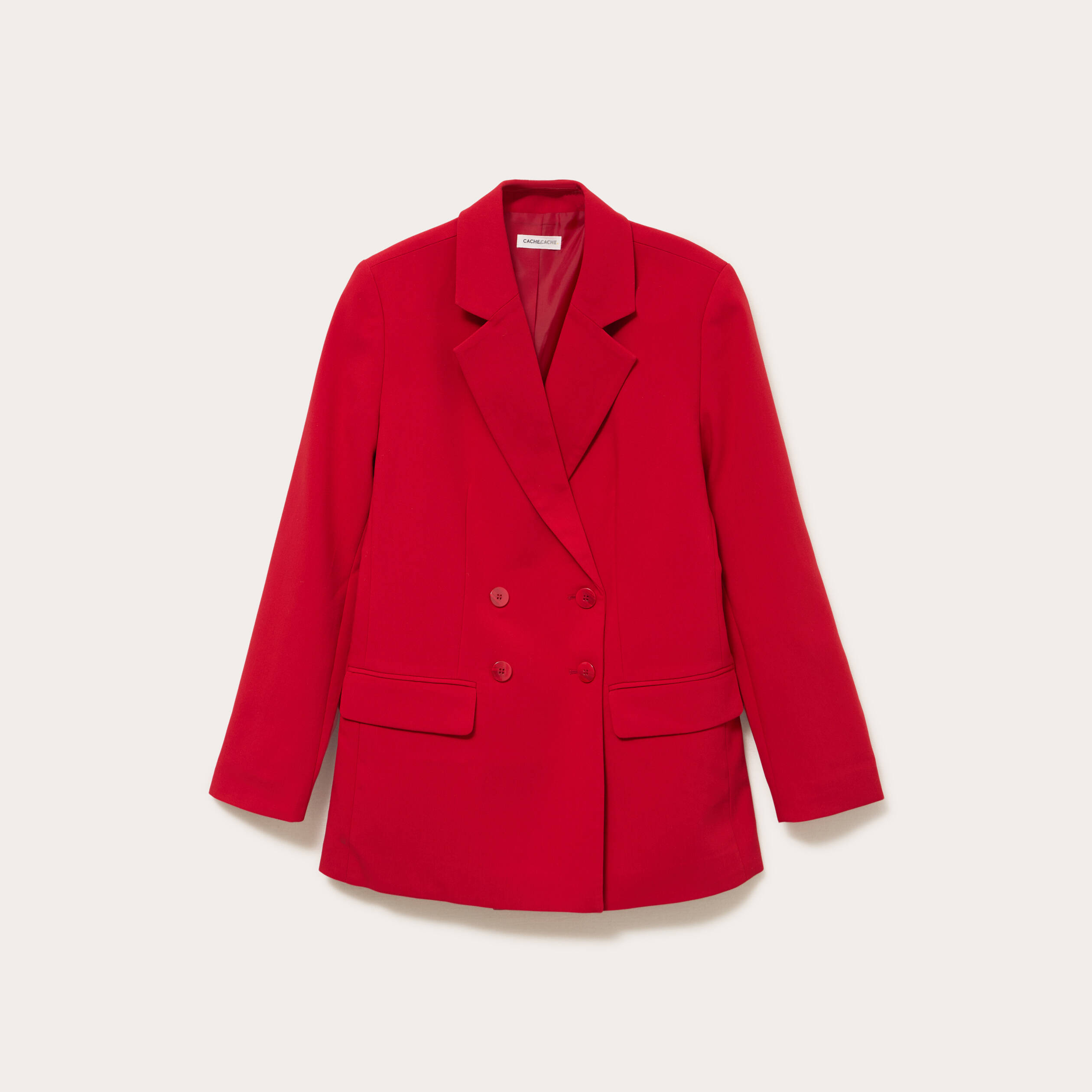 Blazers Travail Femme Uni Col Chemisier Manches 3/4 Professionnelle