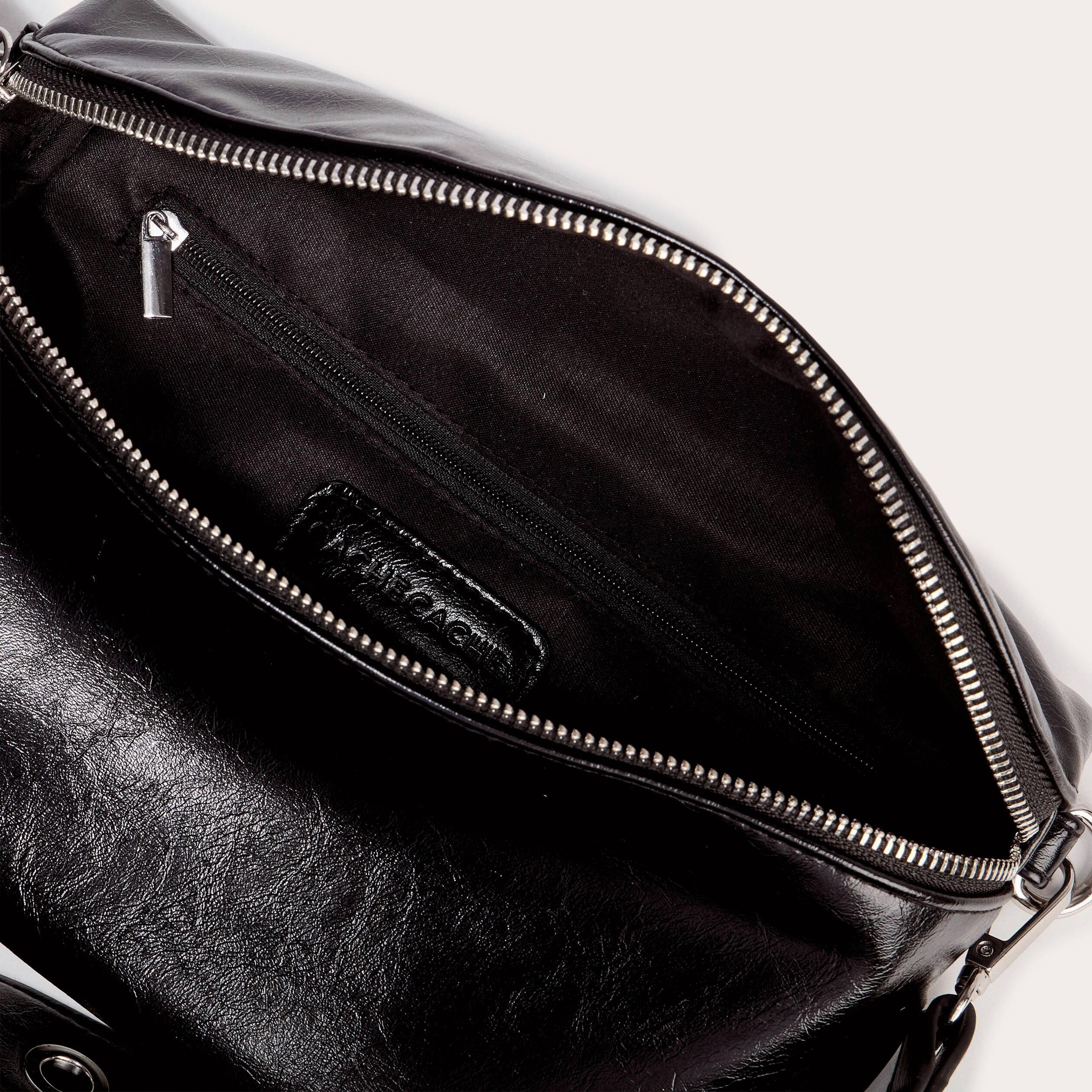 Sac banane similicuir noir femme