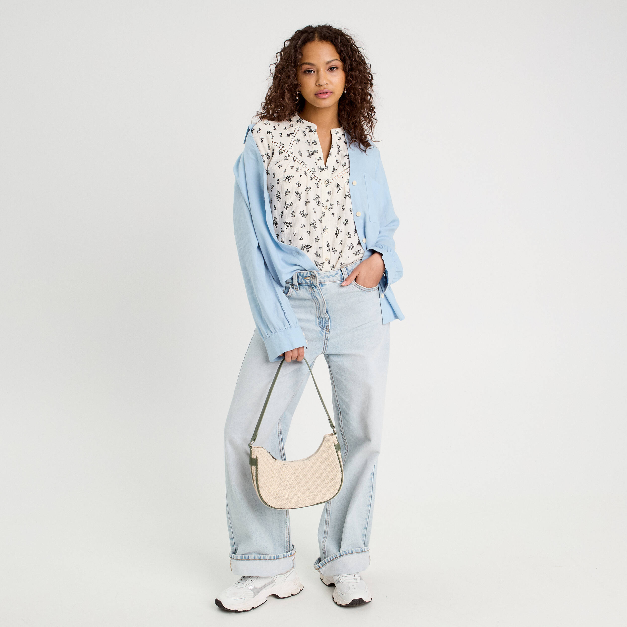 Blouse manches courtes blanc femme