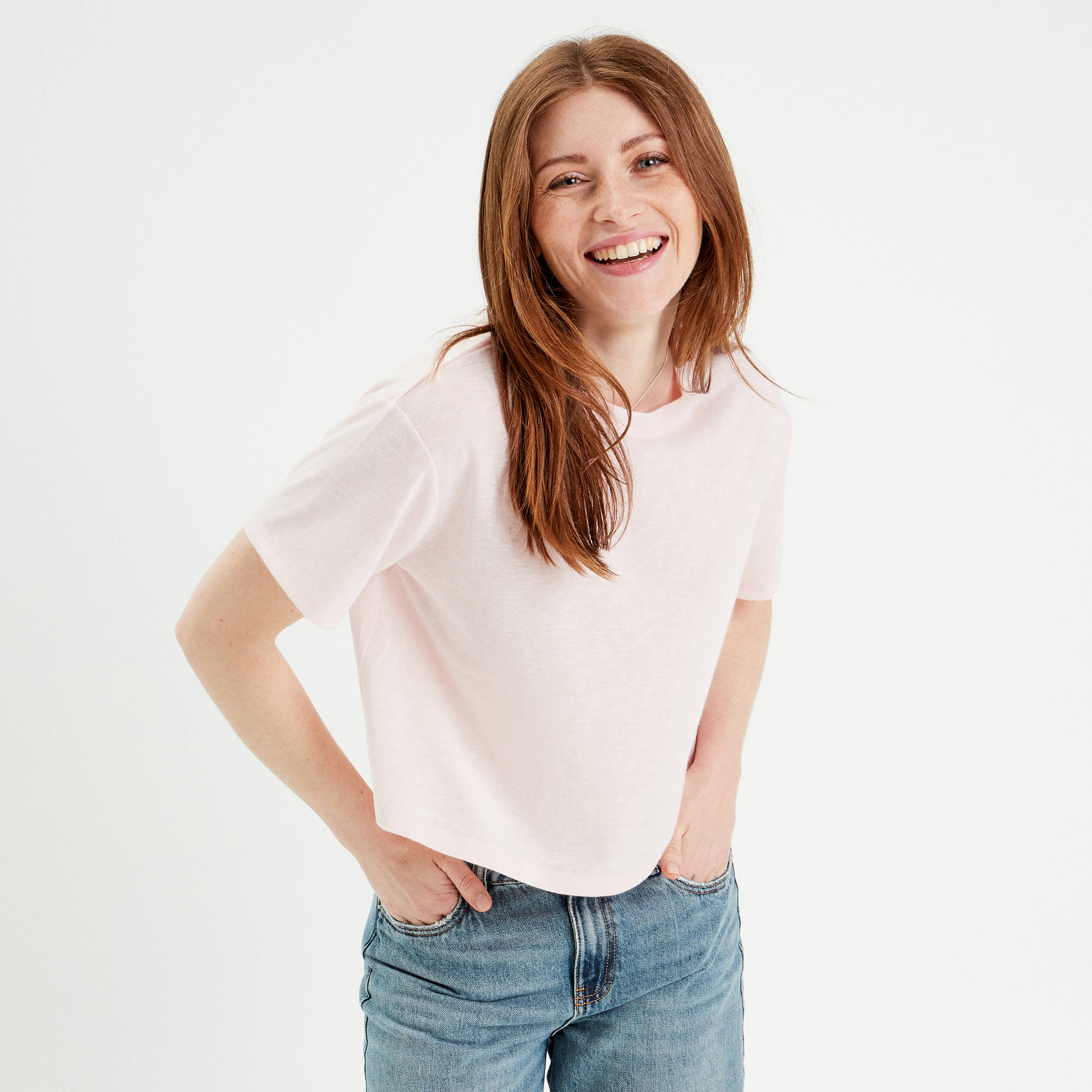 t shirt manches courtes rose femme T-shirt manches courtes rose femme