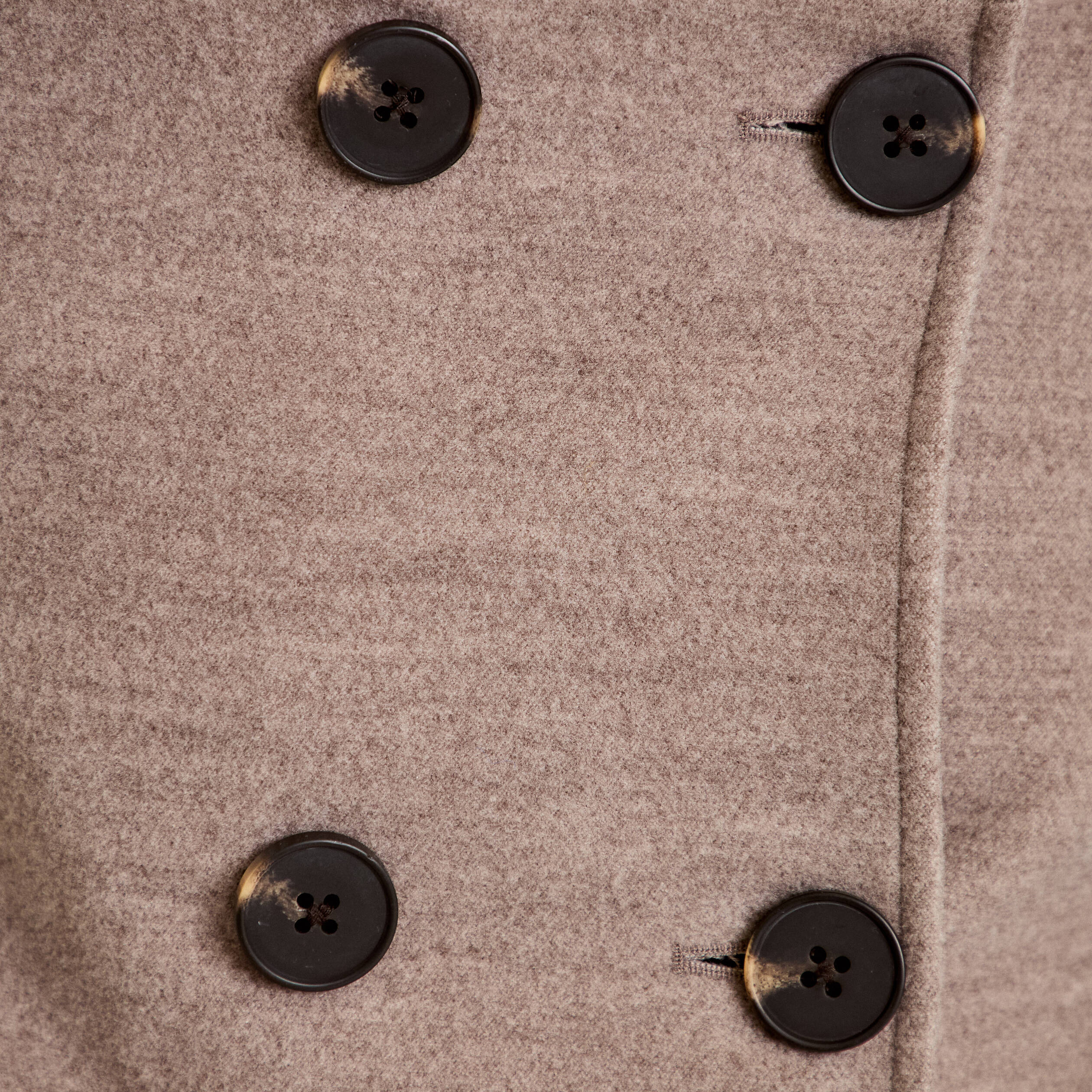 manteau ajust&eacute; 3/4 &agrave; capuche taupe femme