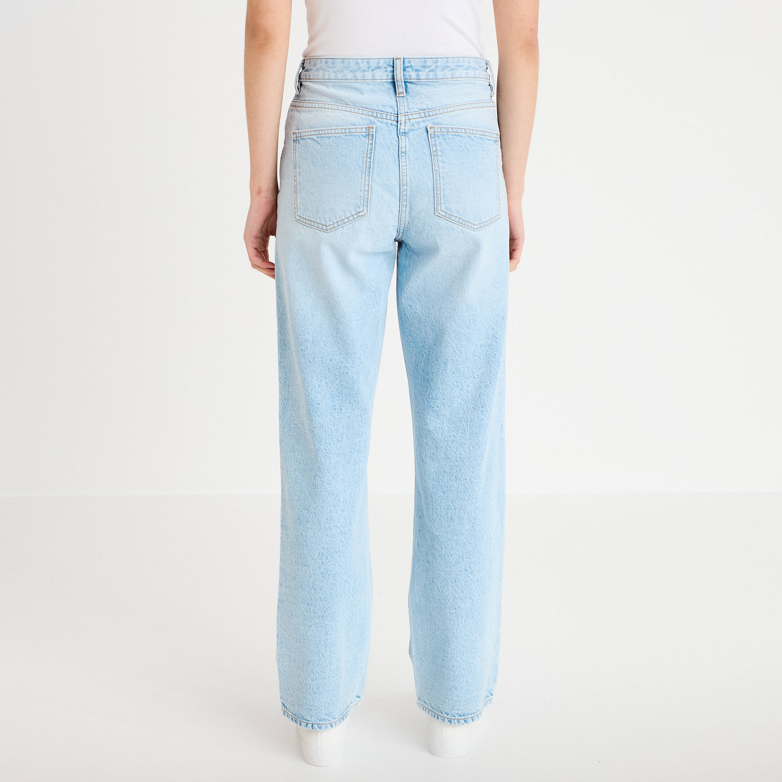 Jeans droit 5 poches denim triple stone femme