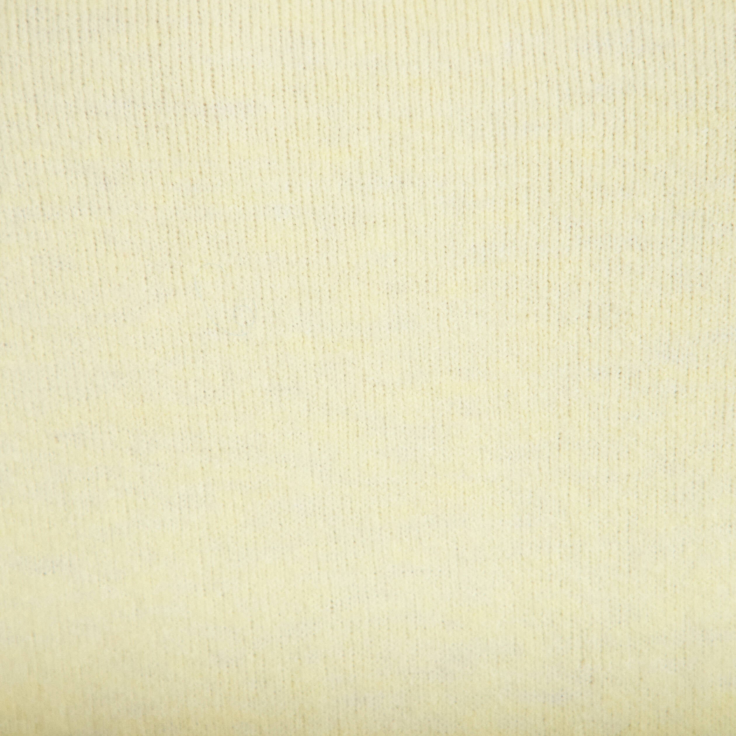 Pull col chemise manches longues jaune clair femme
