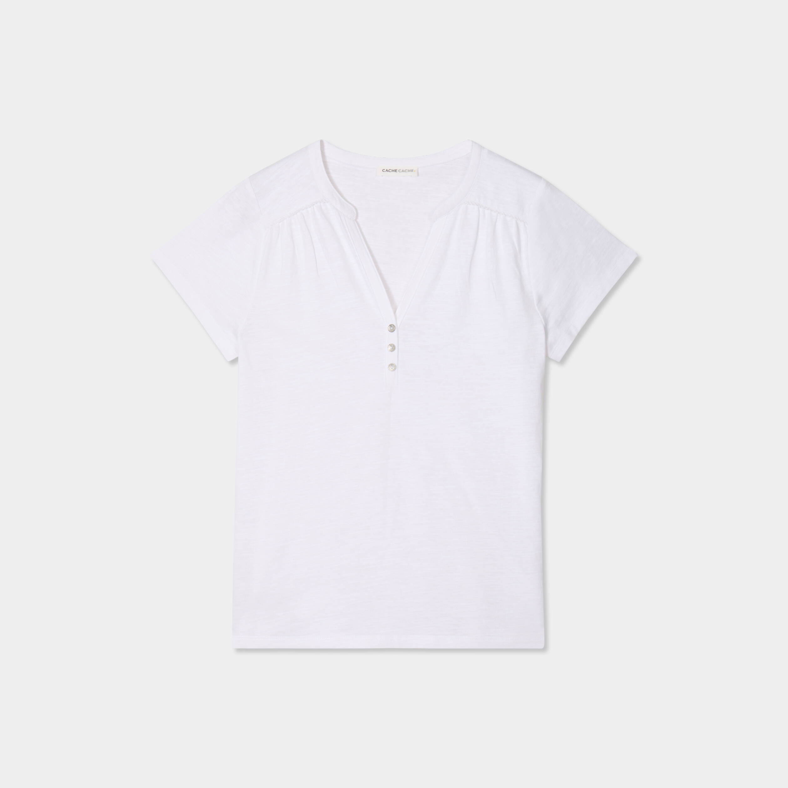 T-shirt manches courtes blanc femme
