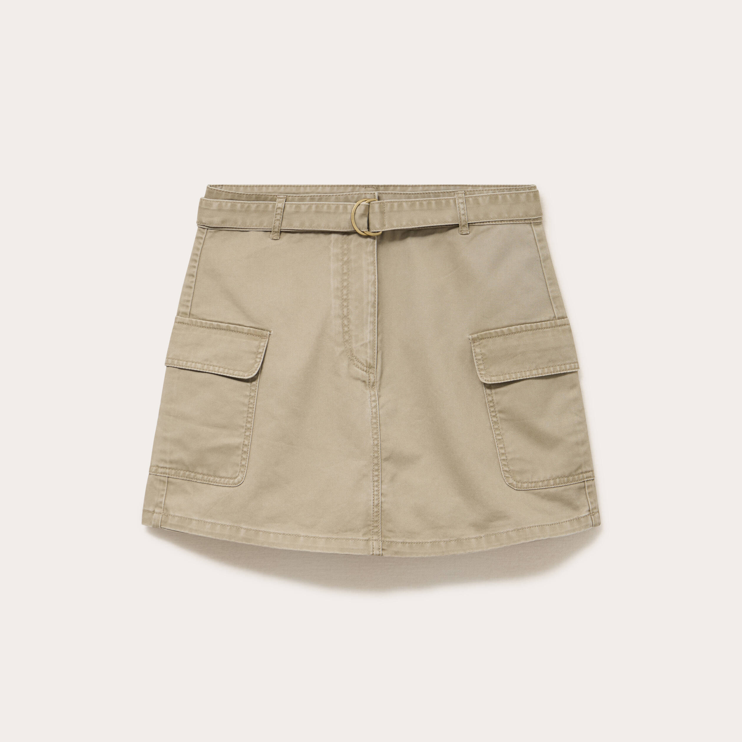 Jupe-short trap&egrave;ze courte vert femme