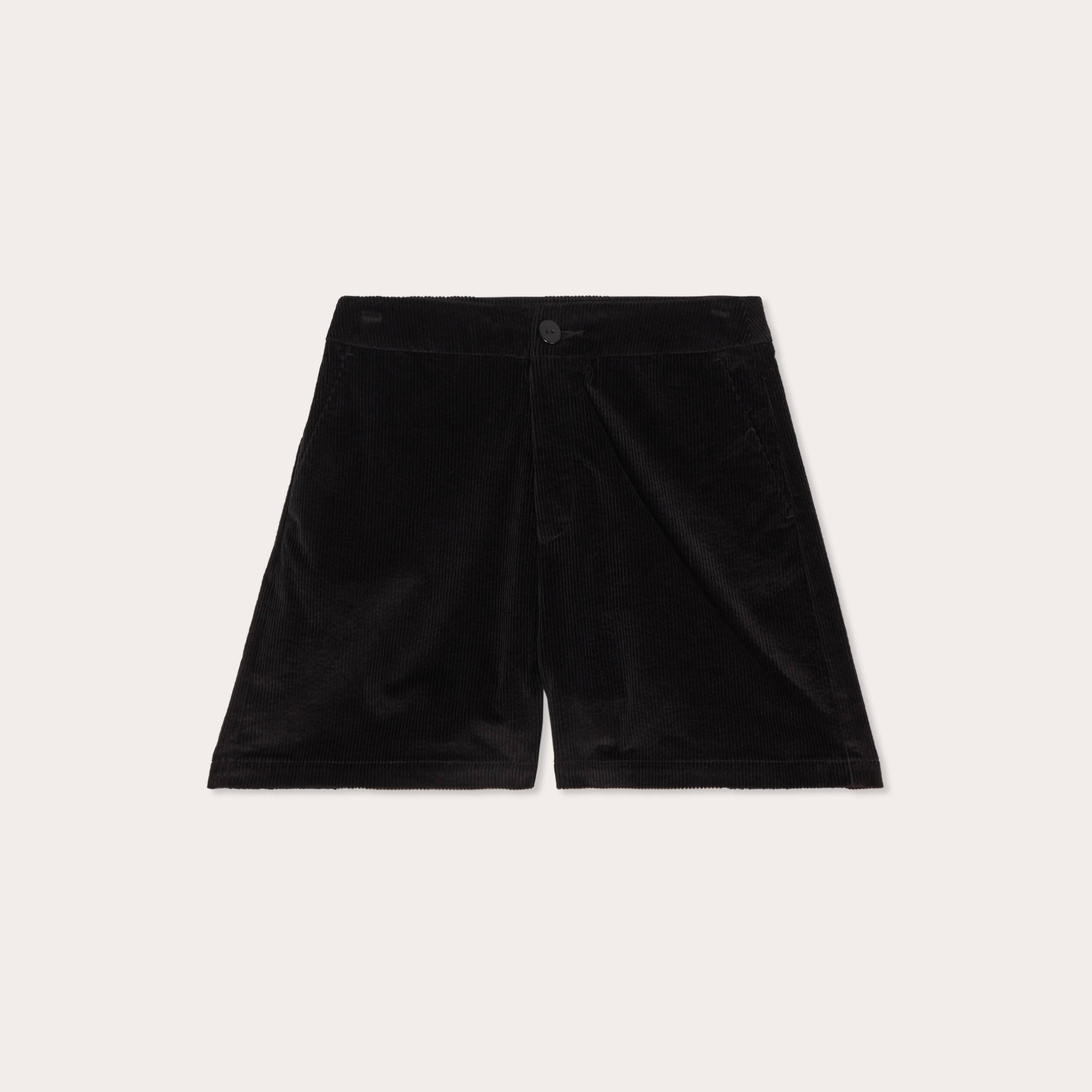 Short droit velours noir femme Vibs