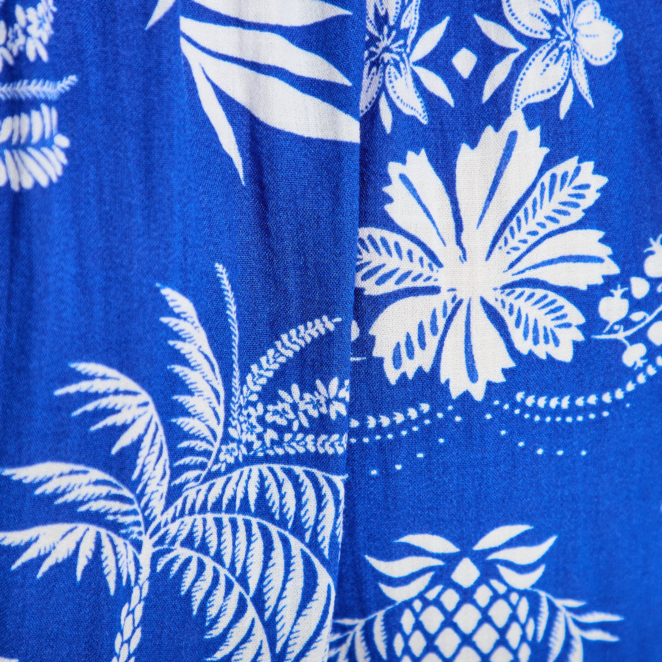 Robe &eacute;vas&eacute;e col v bleu roi femme