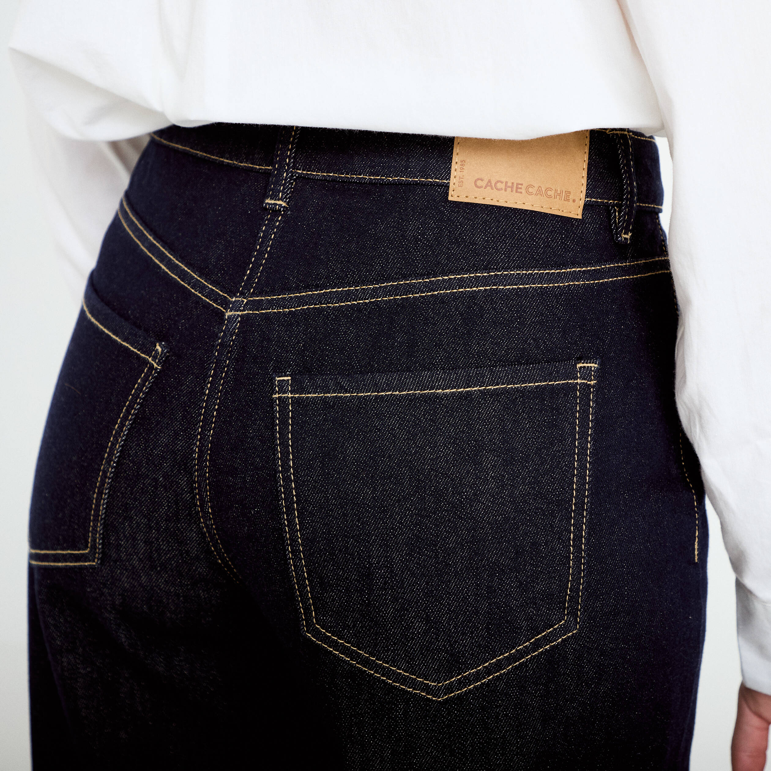 Jean boyfriend denim brut femme