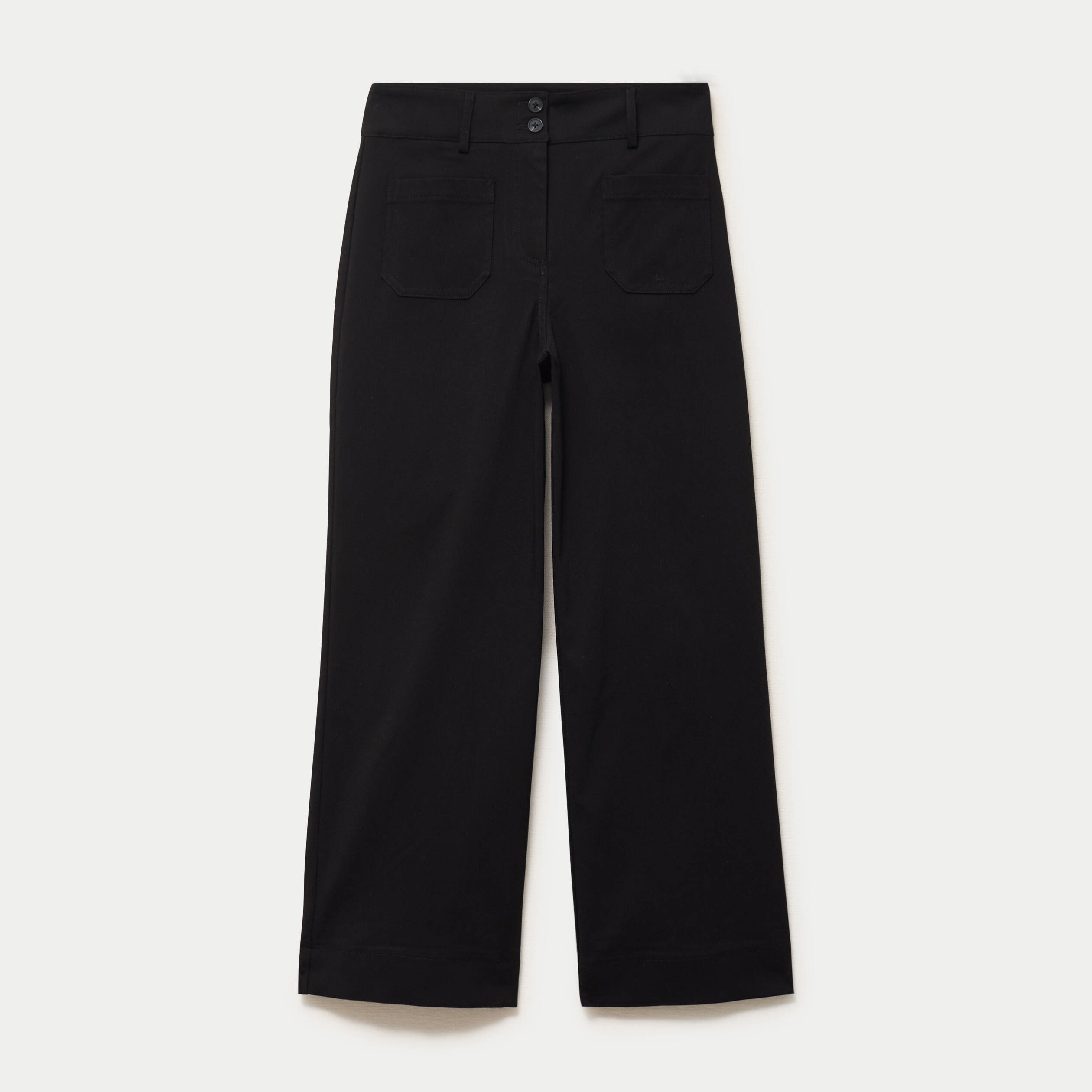 Pantalon bootcut taille haute noir femme