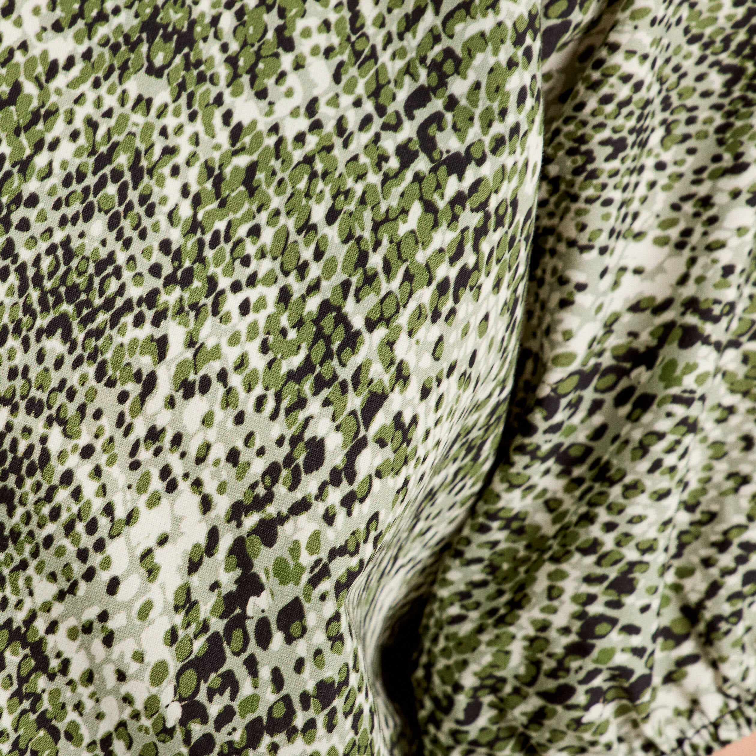 Blouse noeud manches courtes vert kaki femme
