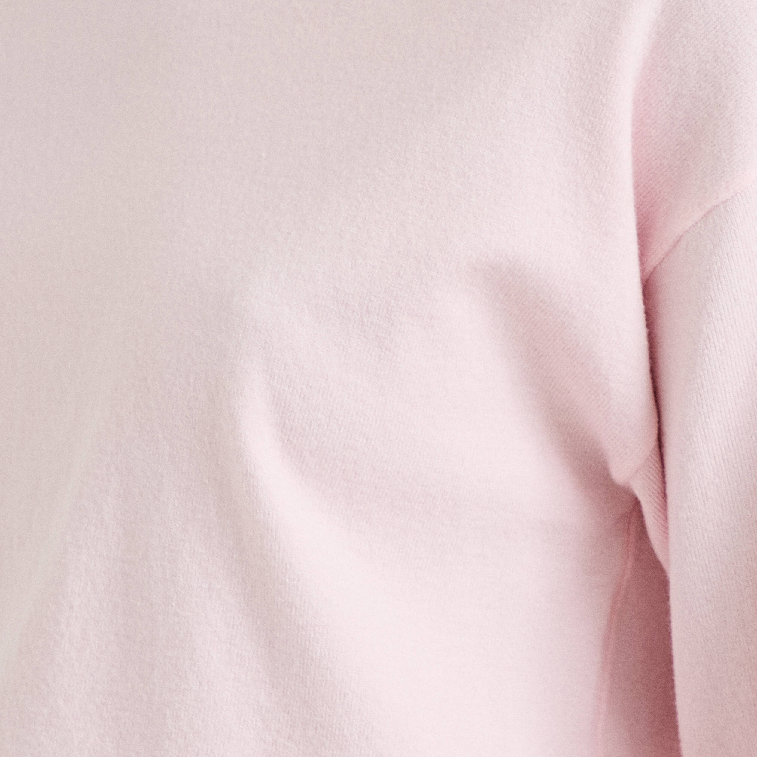 Pull ample manches longues fin rose clair femme