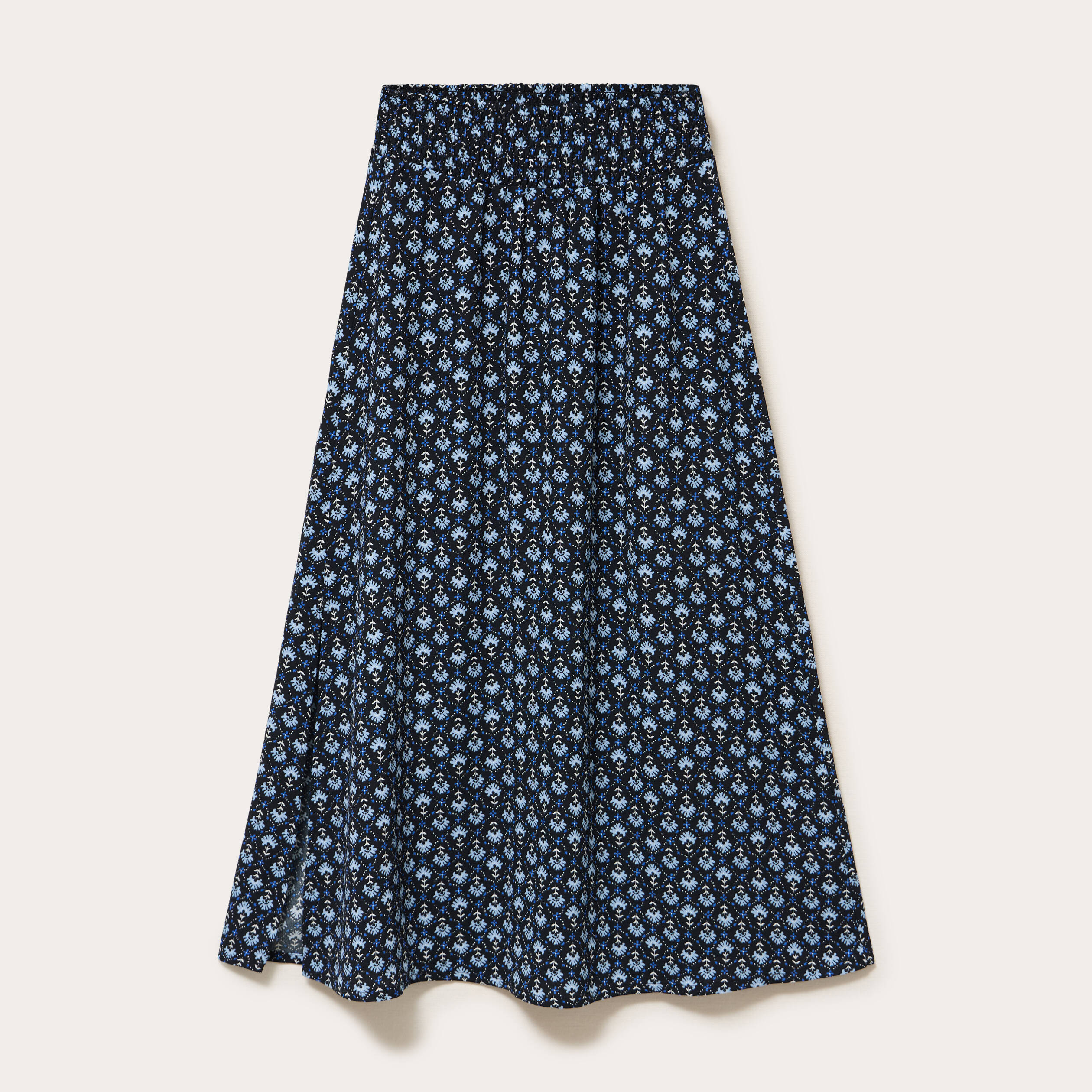 Jupe longue fluide noir femme