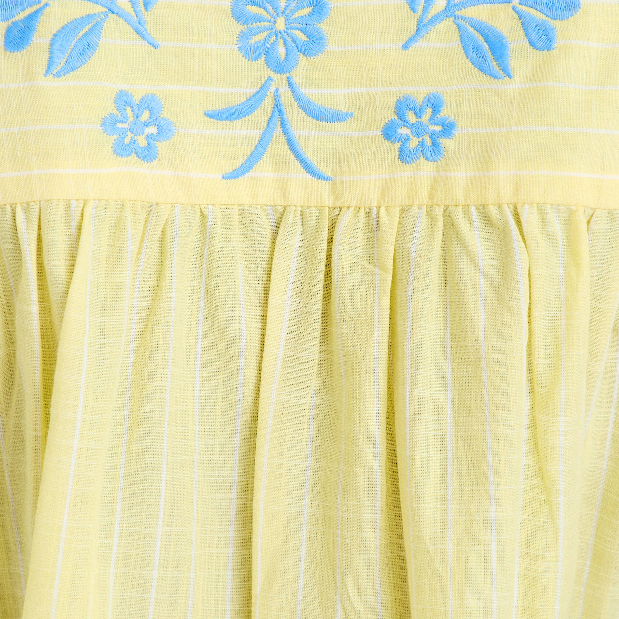Blouse droite sans manches col v jaune pastel femme