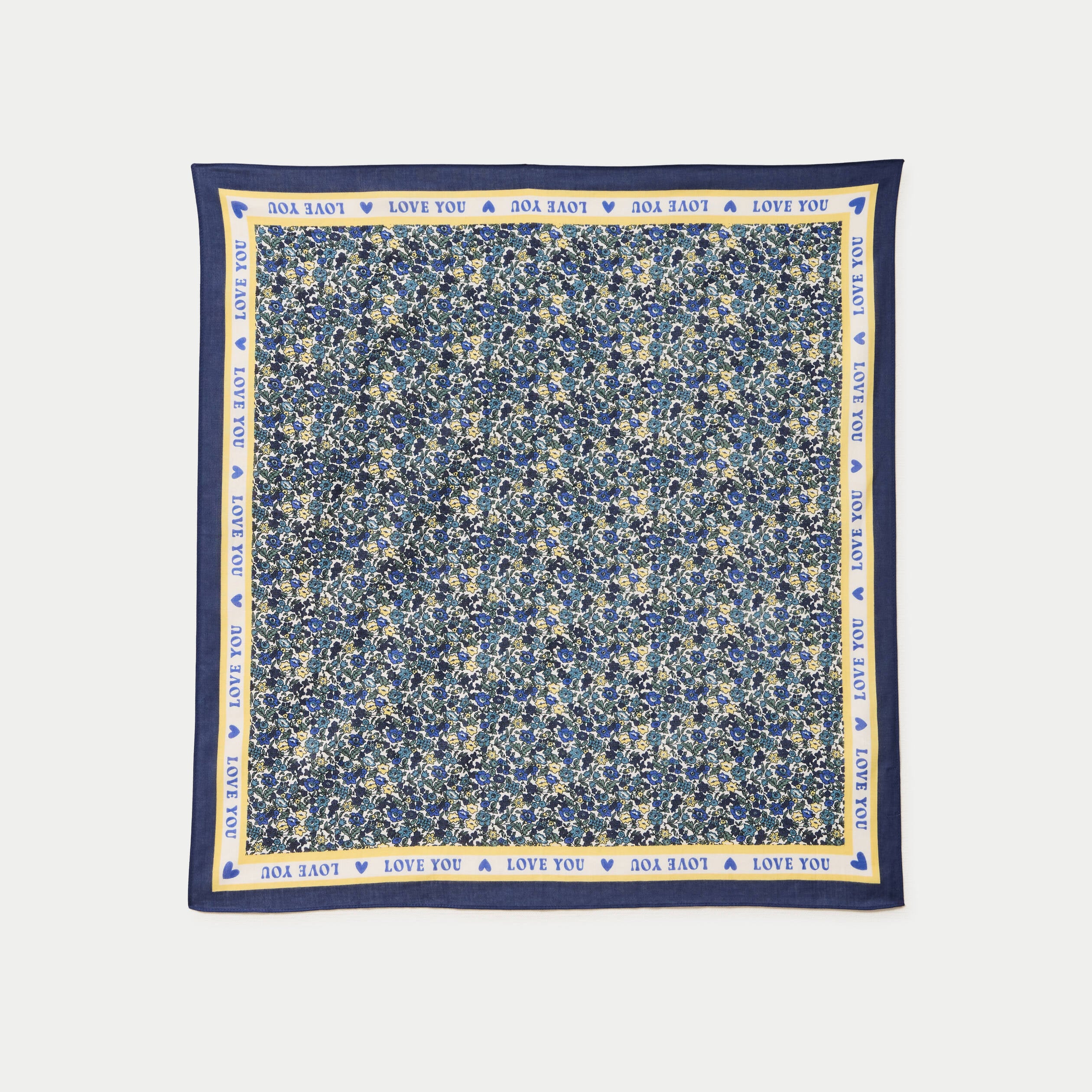 Foulard satin&eacute; soyeux bleu electrique femme