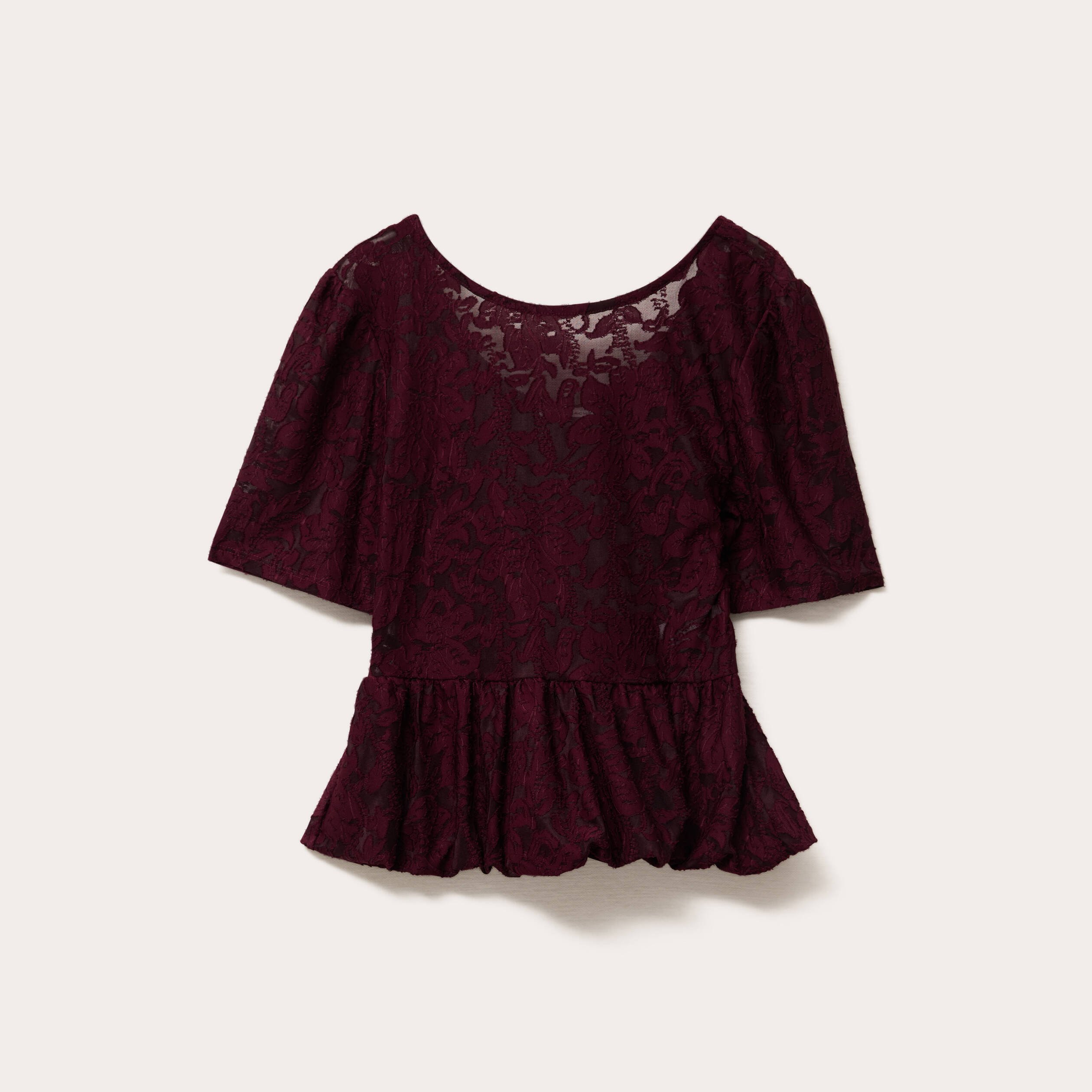 blouse manches courtes rouge fonce femme Blouse manches courtes rouge foncé femme
