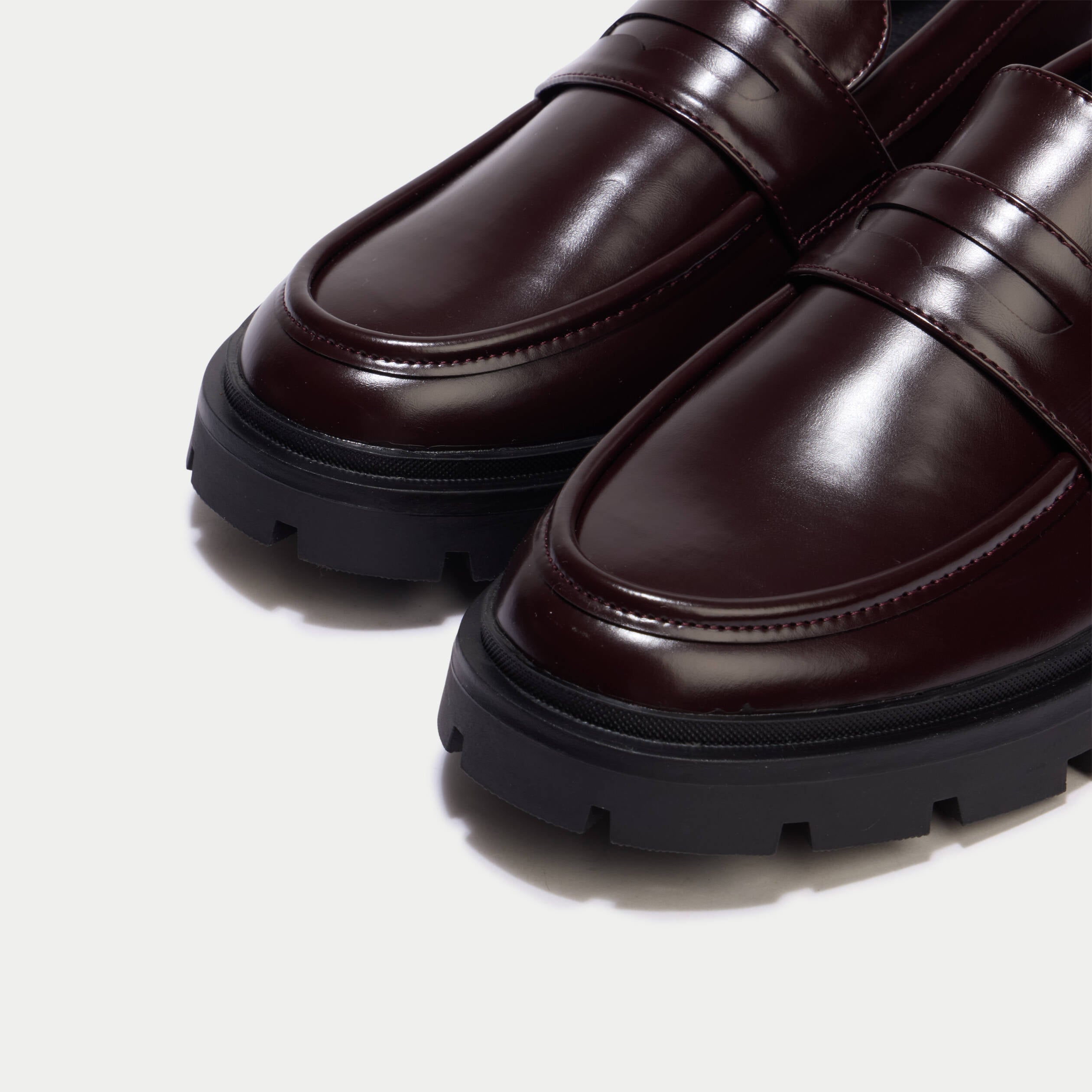 Mocassins bordeaux femme