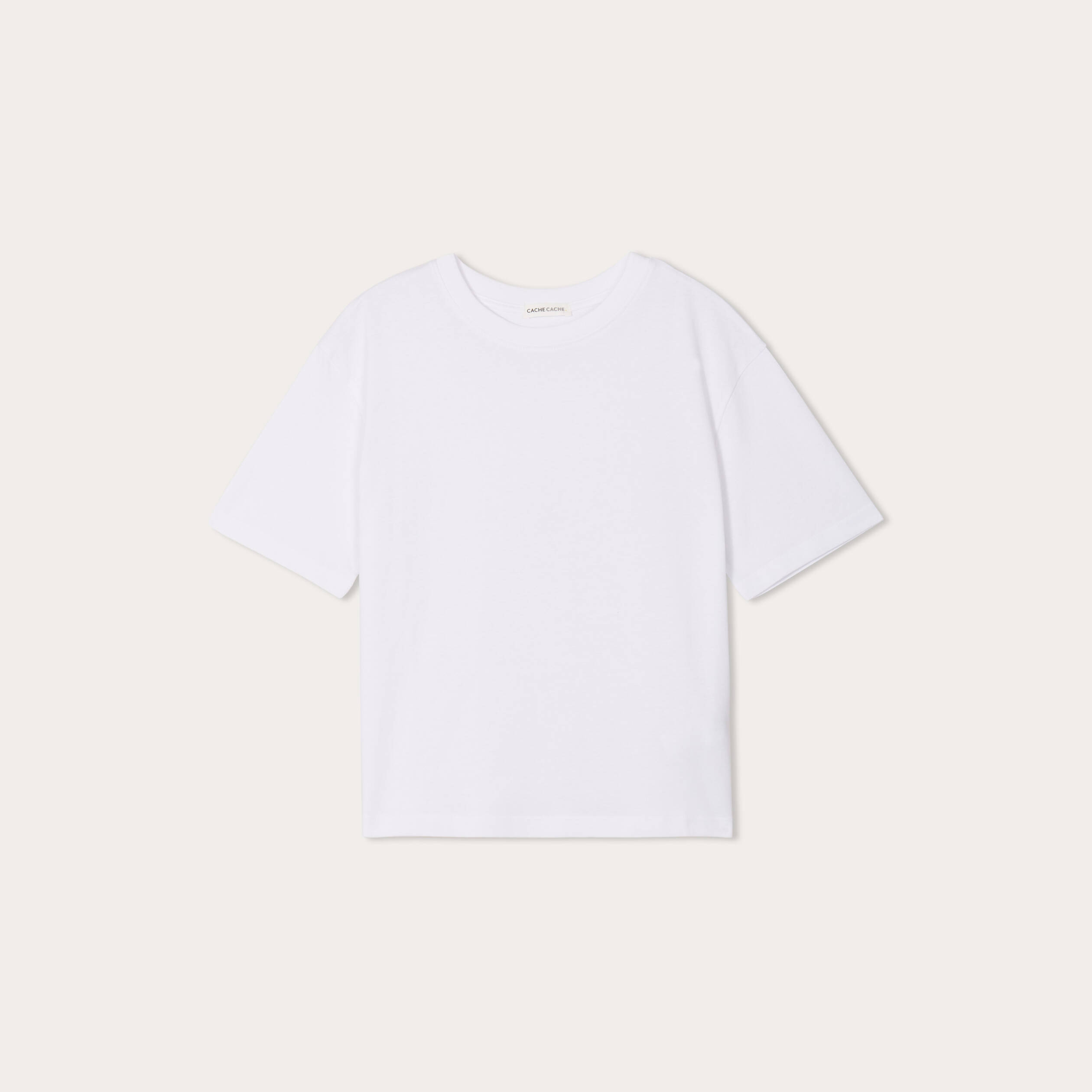 T-shirt manches courtes blanc femme