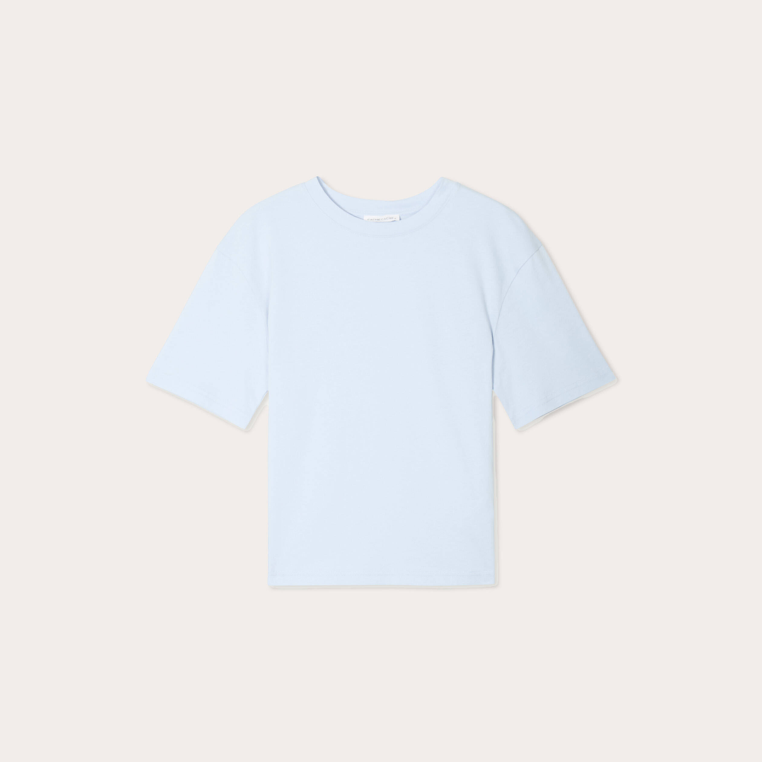 T-shirt manches courtes bleu ciel femme