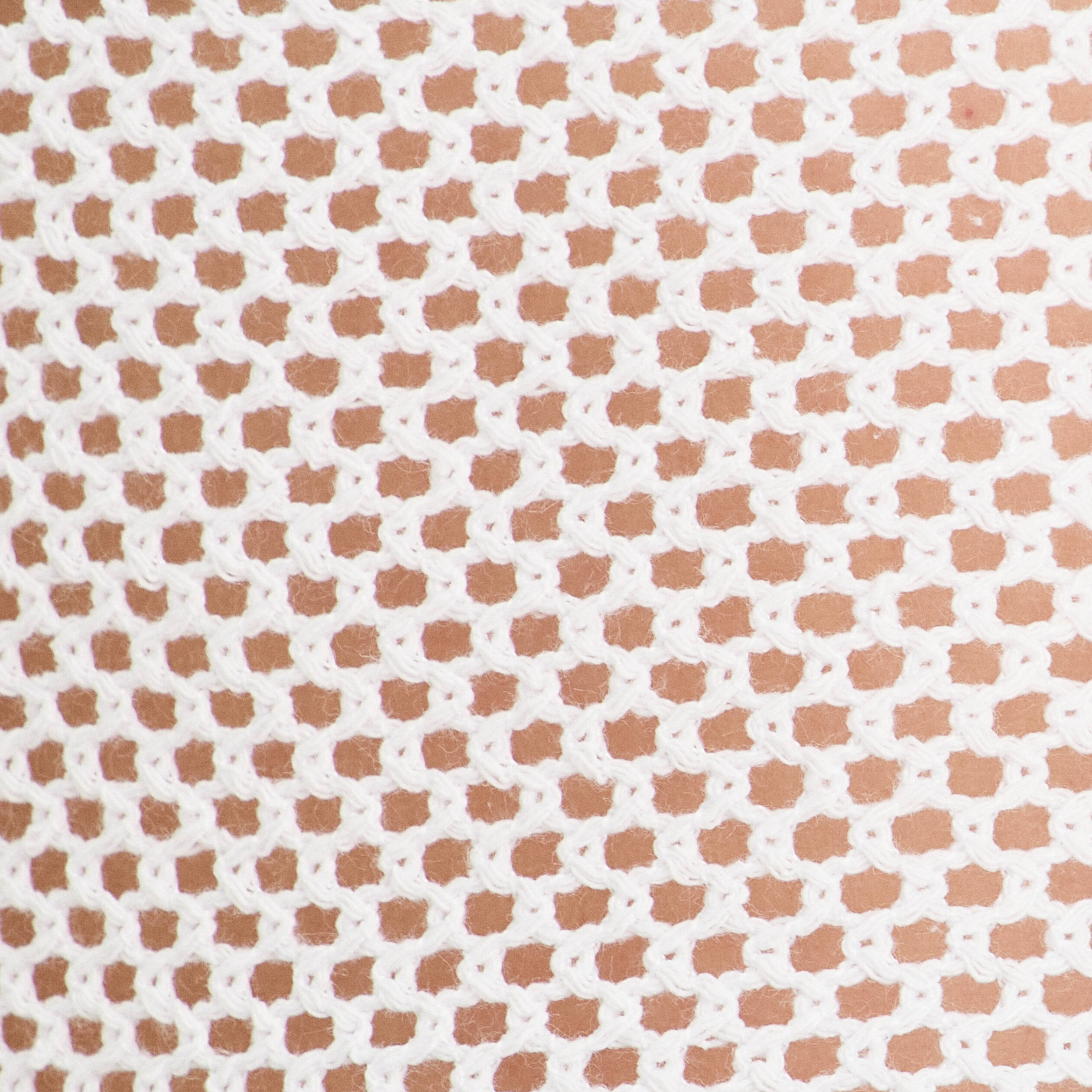 D&eacute;bardeur effet crochet blanc femme