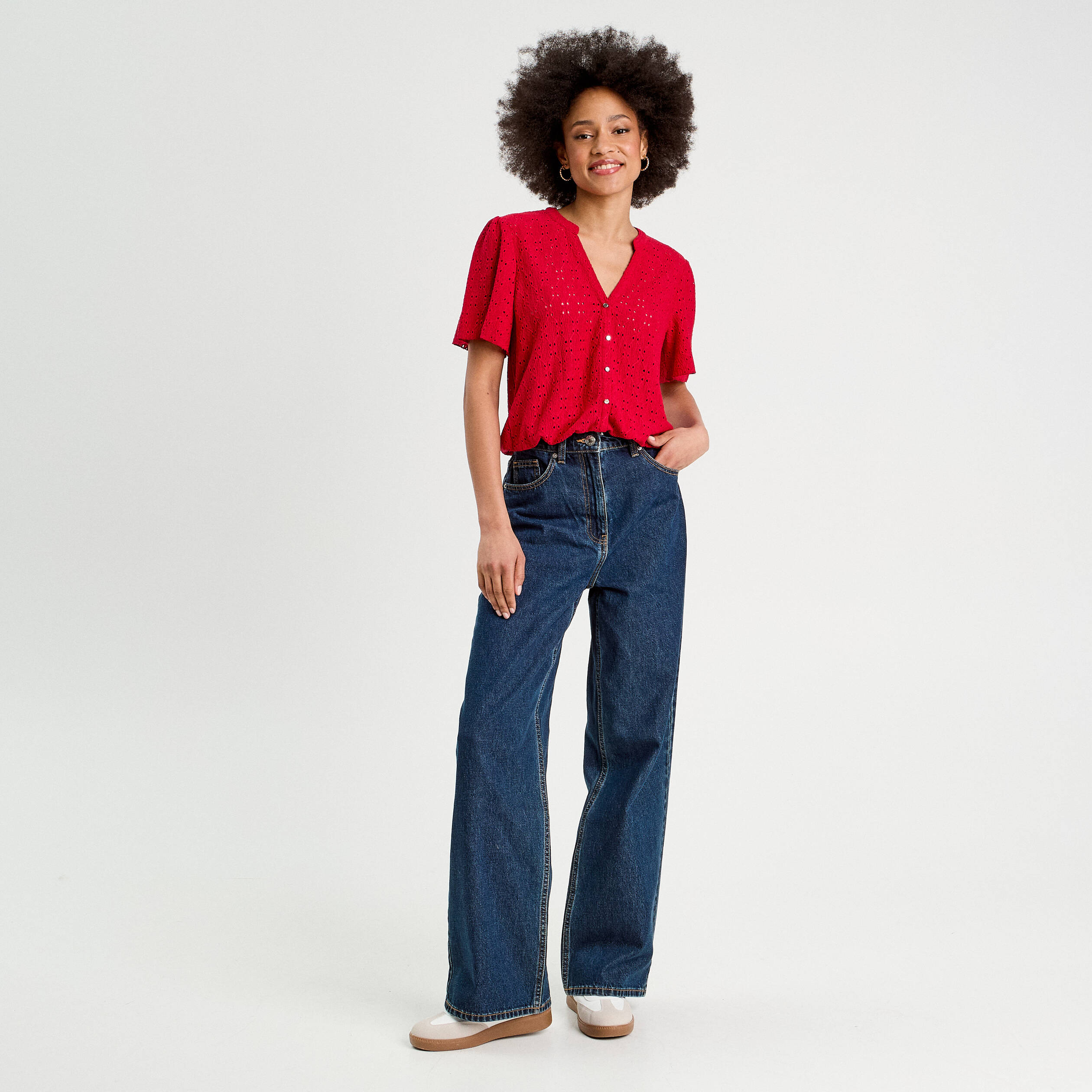 T-shirt manches courtes rouge femme