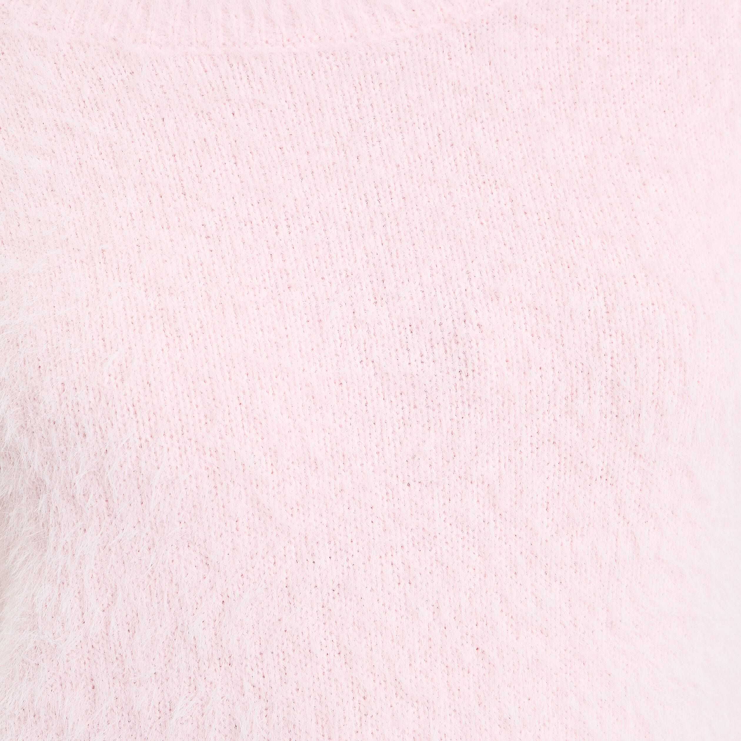 Pull manches longues rose pastel femme