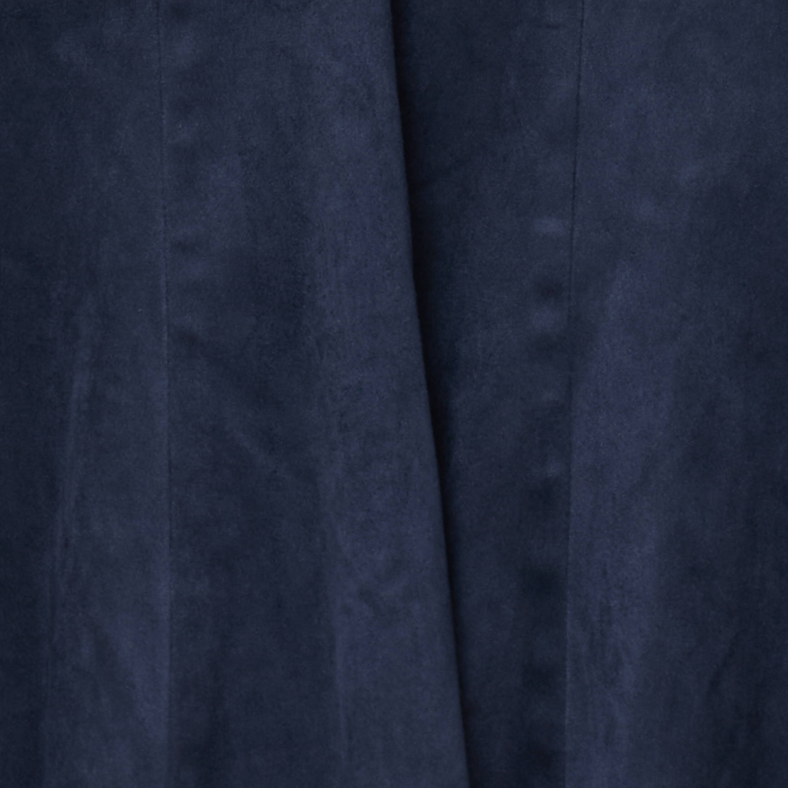 Jupe courte &eacute;vas&eacute;e aspect daim bleu marine femme